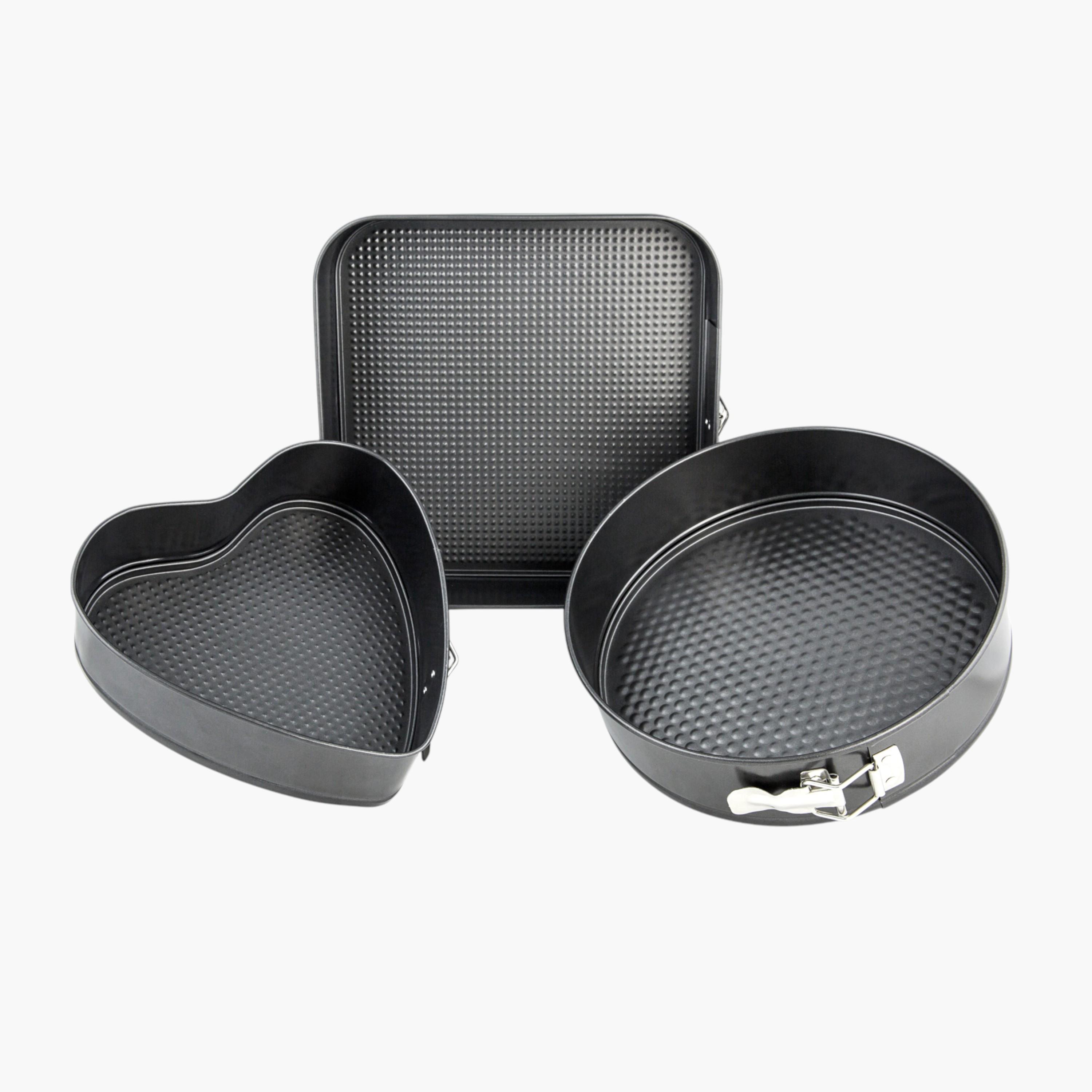 Non-Stick 3-Piece Springform Cake Tin Set-household-kitchen-bakeware-bakingpansandmoulds-image-1