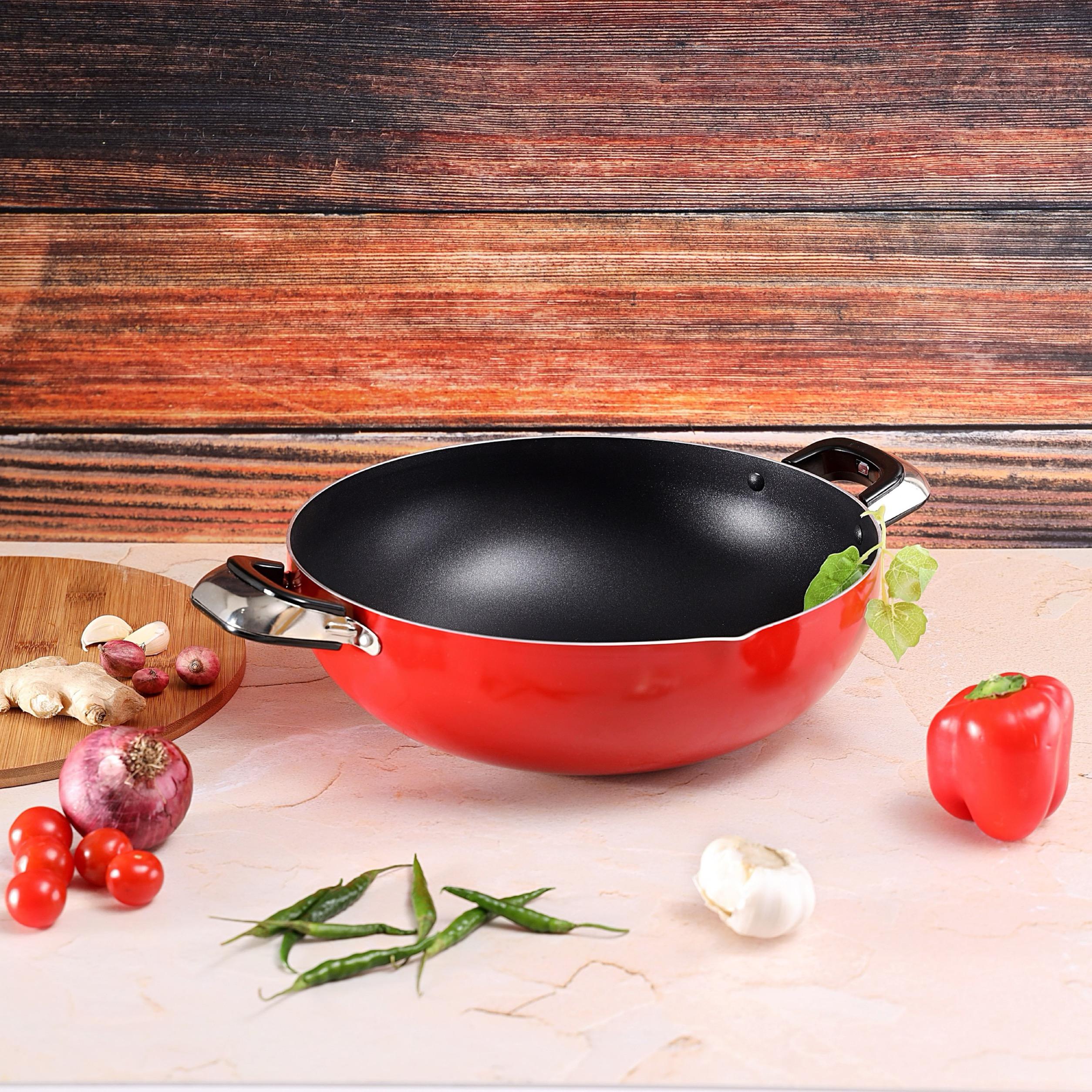 Induction Safe Aluminium Frying Pan with Handle - 30 cms-household-kitchen-cookware-potsandpans-image-8