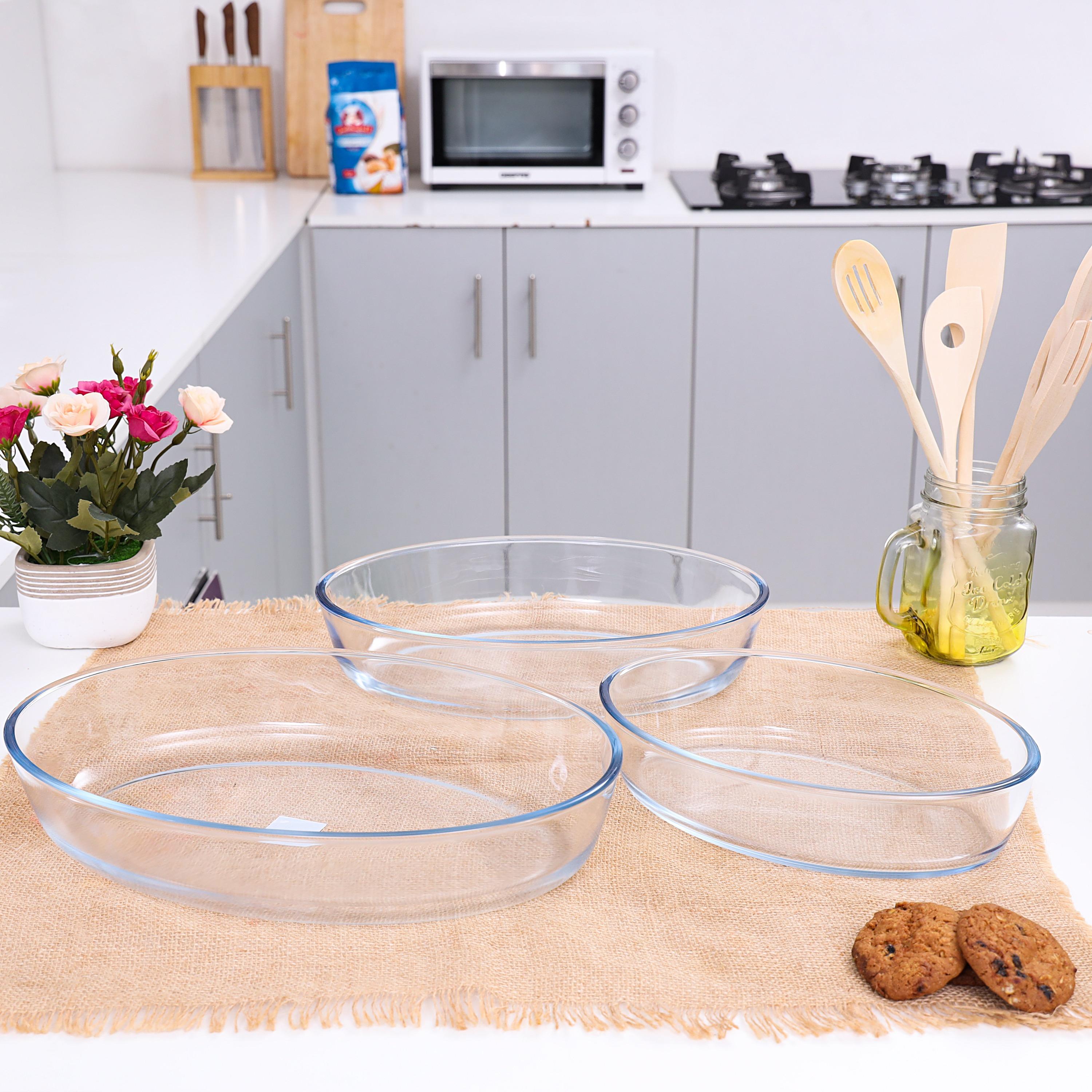 مجموعة صواني خبز زجاج 3 قطع من رويال فورد-household-kitchen-bakeware-bakingdishes-image-2