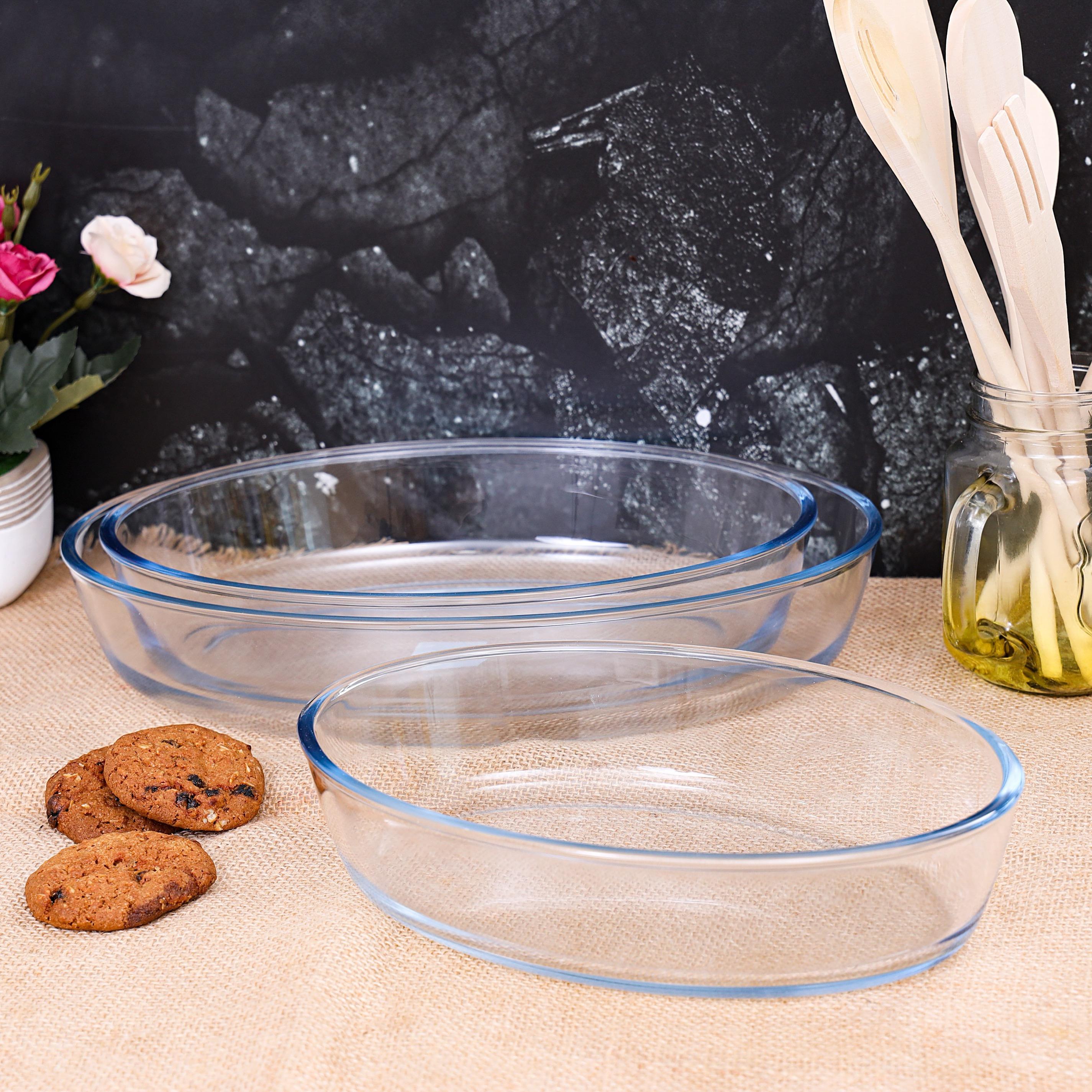 Glass 3-Piece Baking Tray Set-household-kitchen-bakeware-bakingdishes-image-3