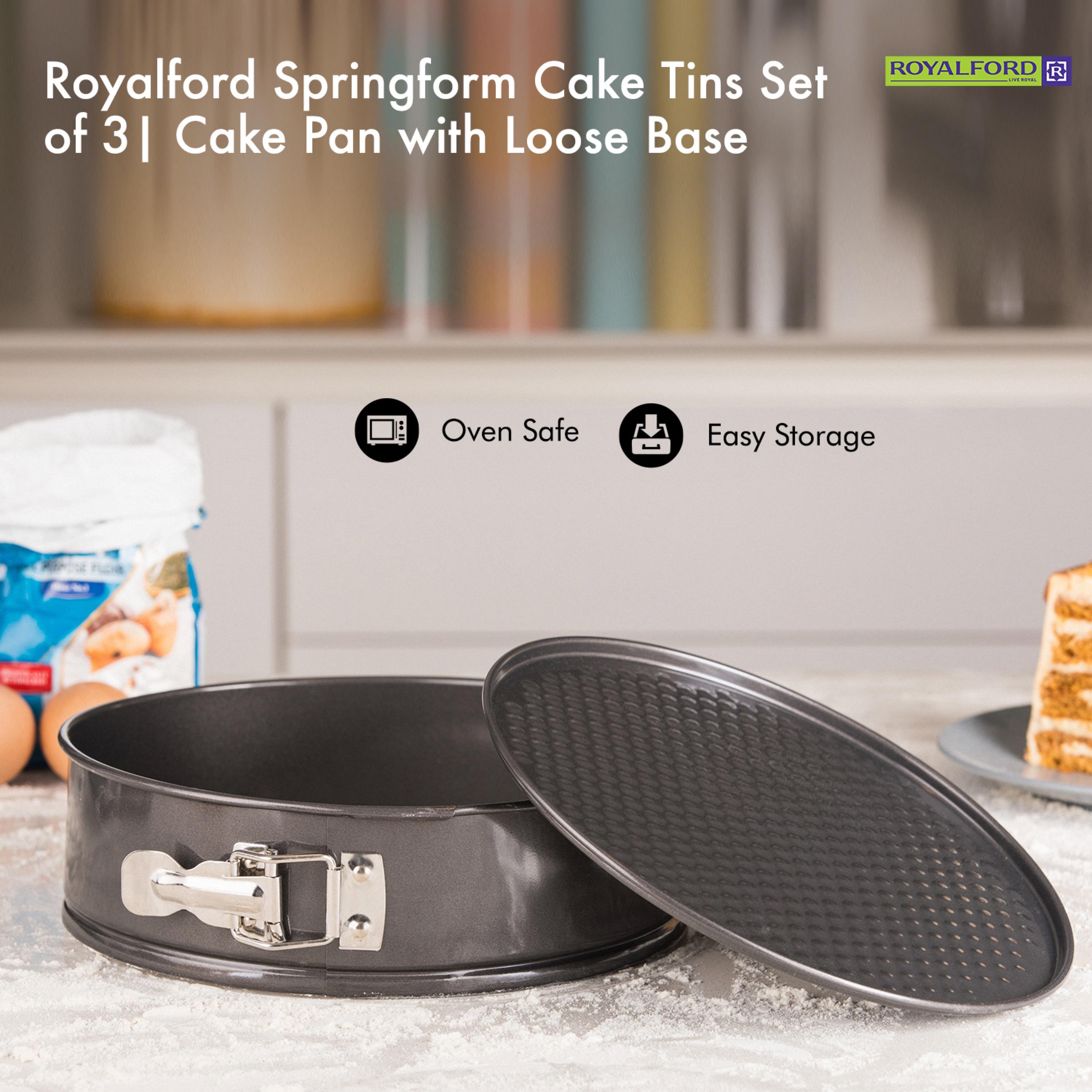 طقم قوالب سبرينج فورم 3 قطع  من رويال فورد-household-kitchen-bakeware-bakingpansandmoulds-image-2