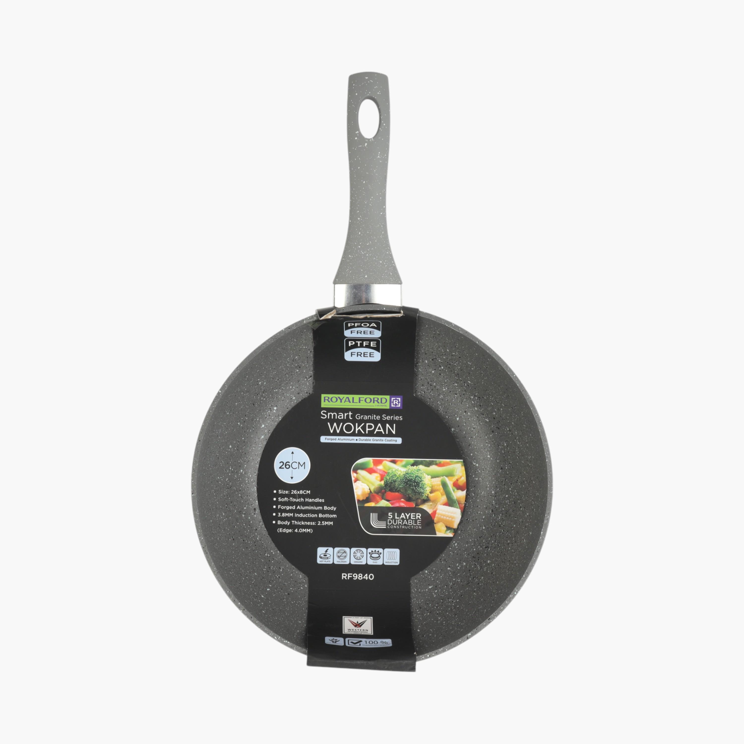 Royalford Smart Granite Series Wok Pan - 26 cms-household-kitchen-cookware-potsandpans-image-2
