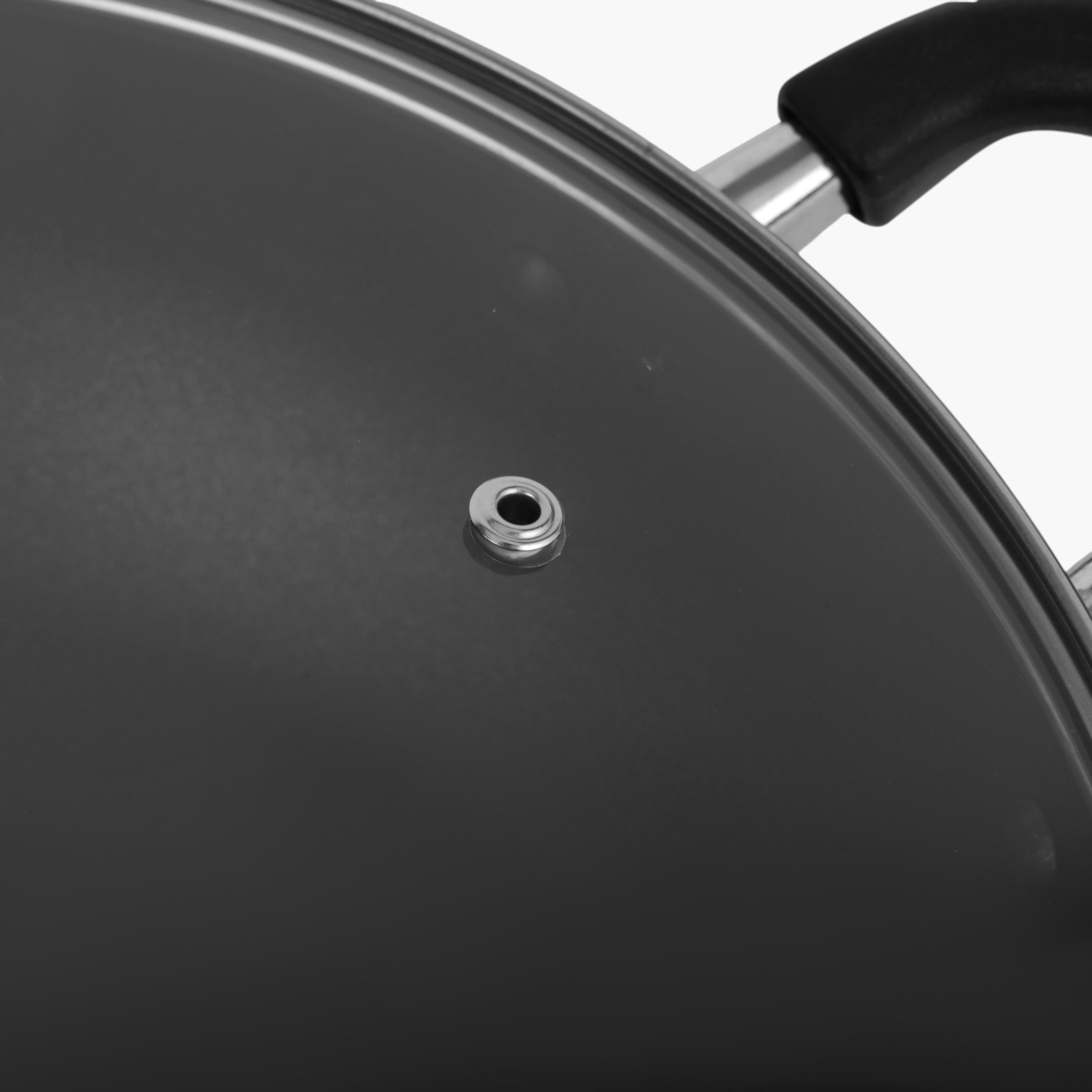 Aluminium Wok Pan with Glass Lid - 30 cms-household-kitchen-cookware-potsandpans-image-5