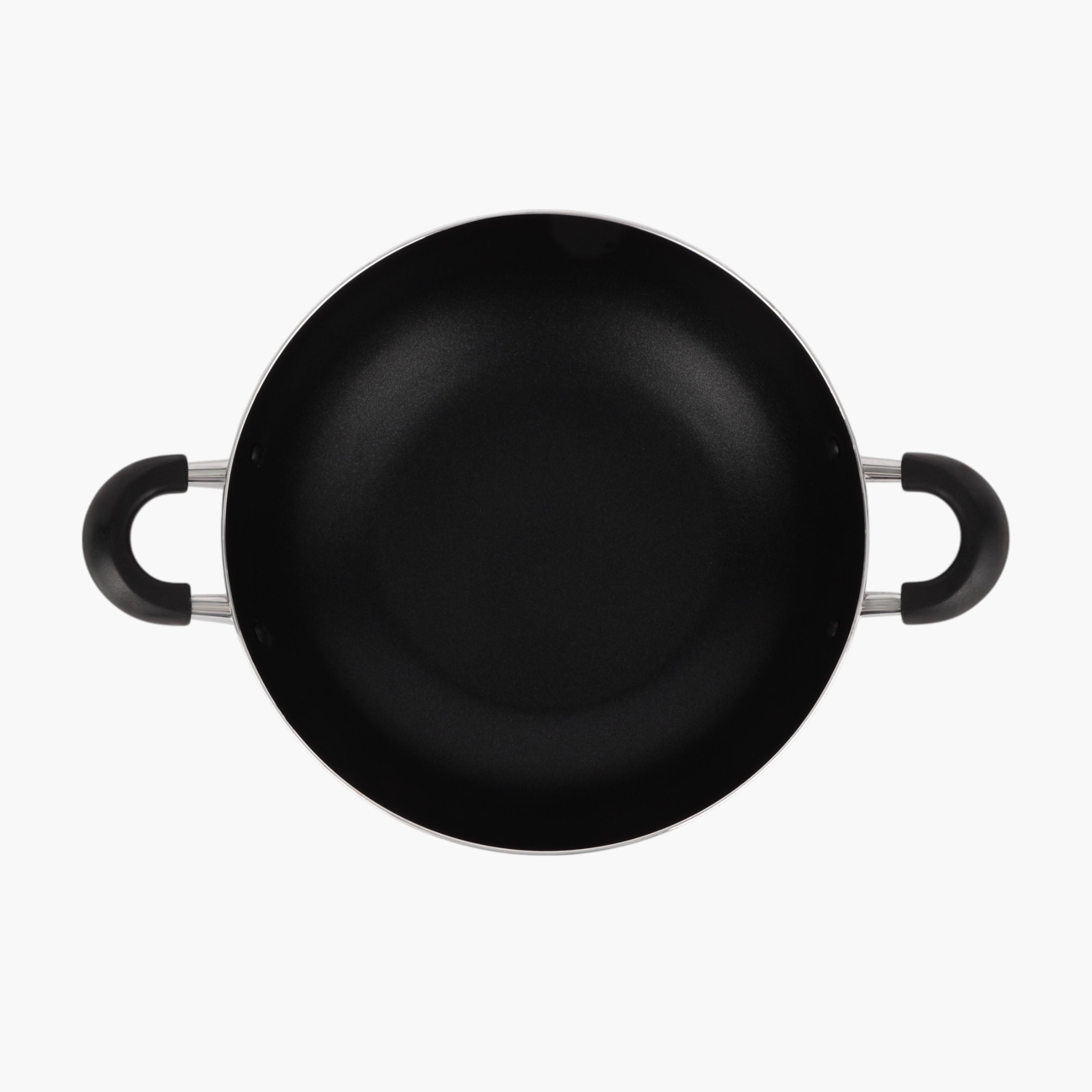 Aluminium Wok Pan with Glass Lid - 30 cms-household-kitchen-cookware-potsandpans-image-7