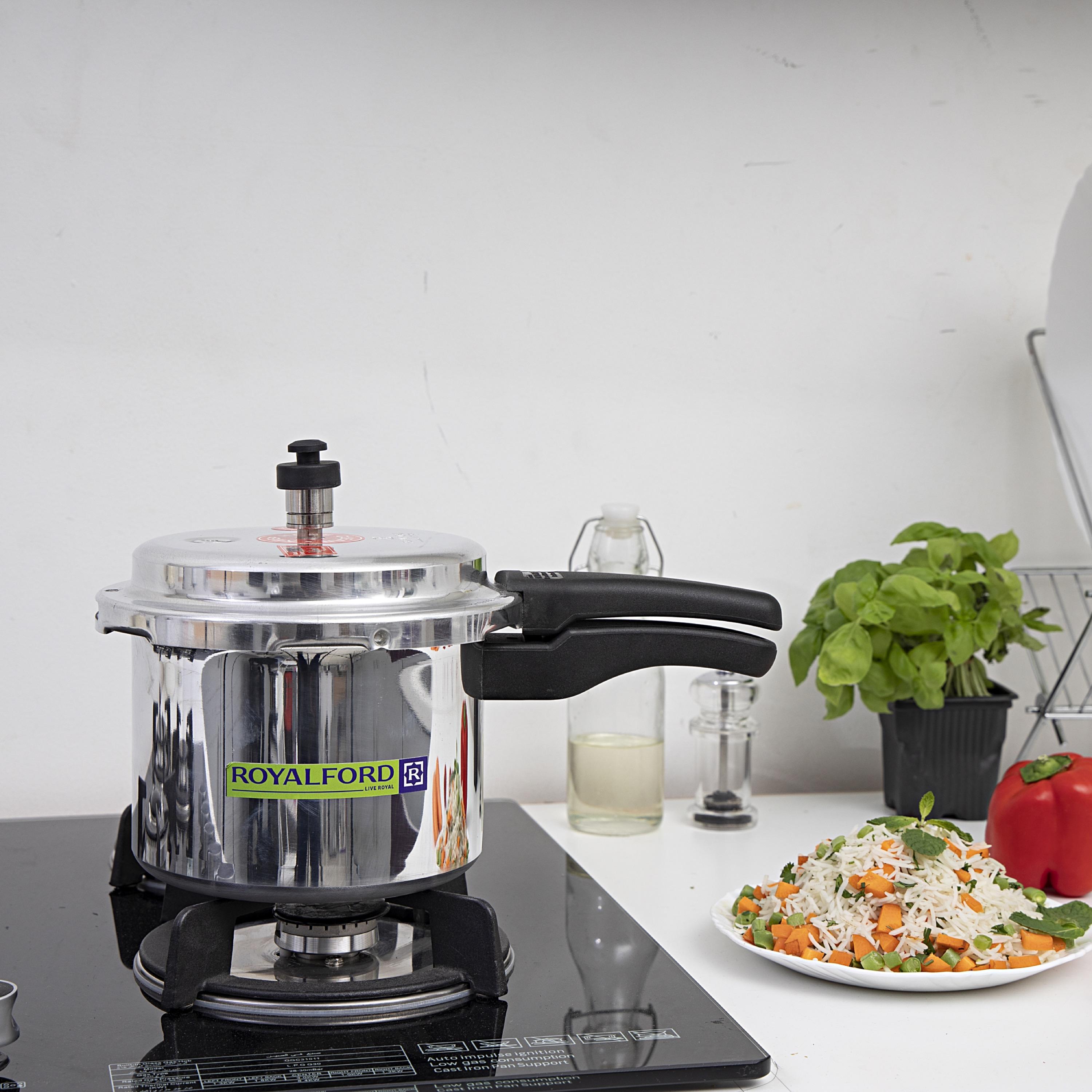 Aluminium Induction Base Pressure Cooker - 1.3 L-household-kitchen-cookware-potsandpans-image-2
