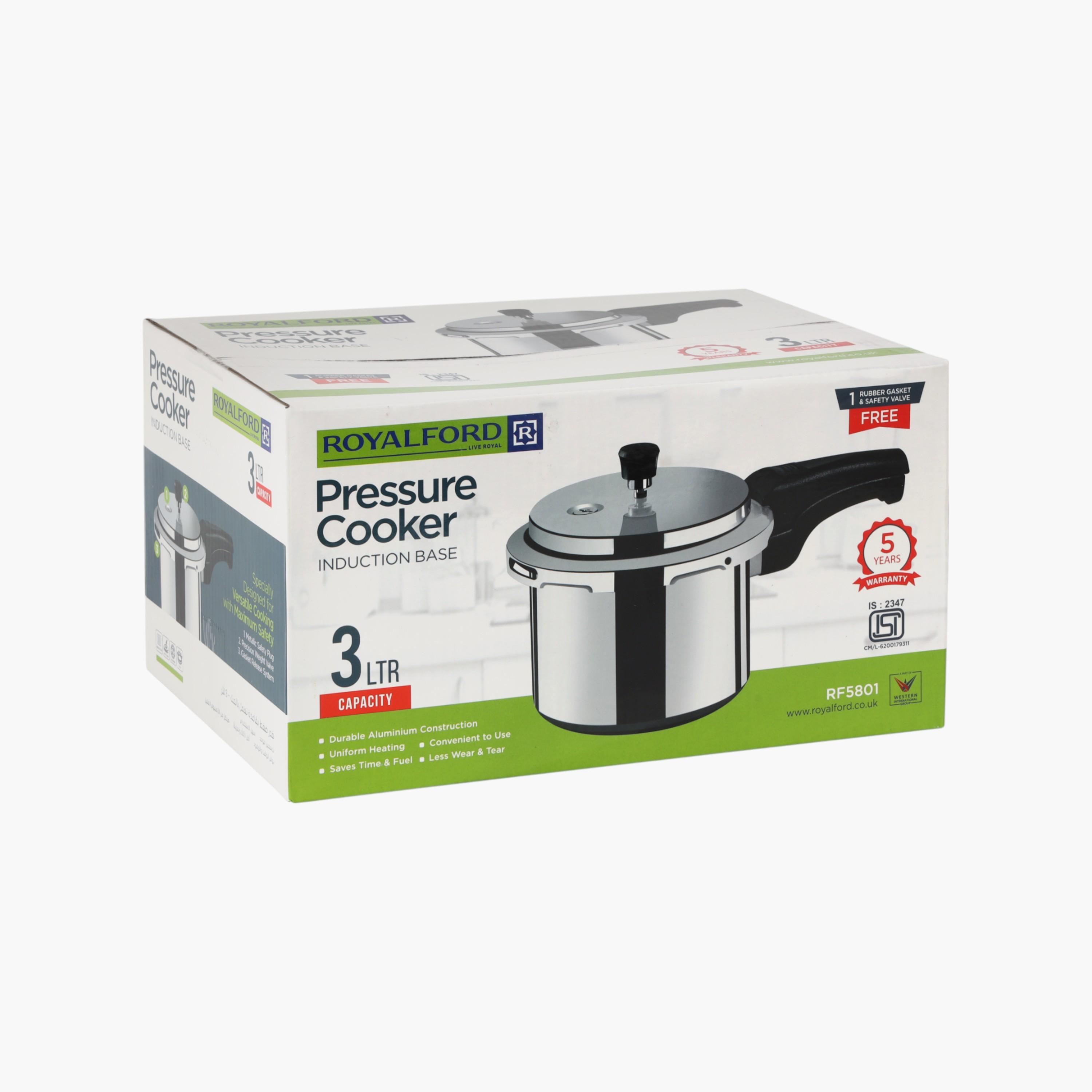 Aluminium Induction Base Pressure Cooker - 1.3 L-household-kitchen-cookware-potsandpans-image-3