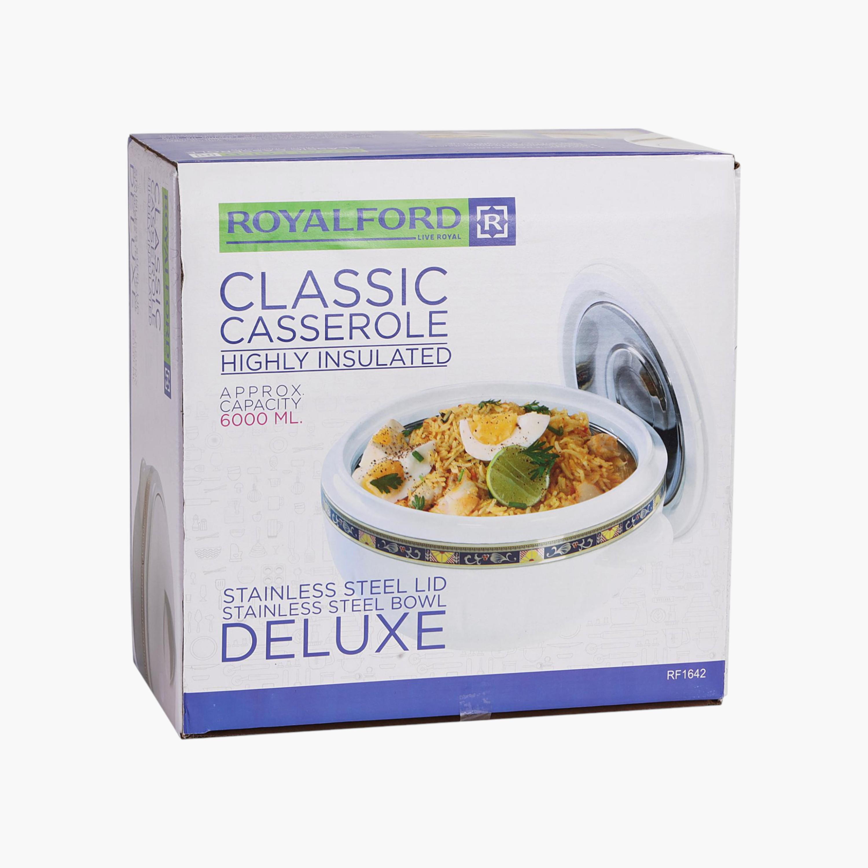 Royalford Classic Casserole - 6 L-household-dining-serveware-foodwarmersandcasseroles-image-8