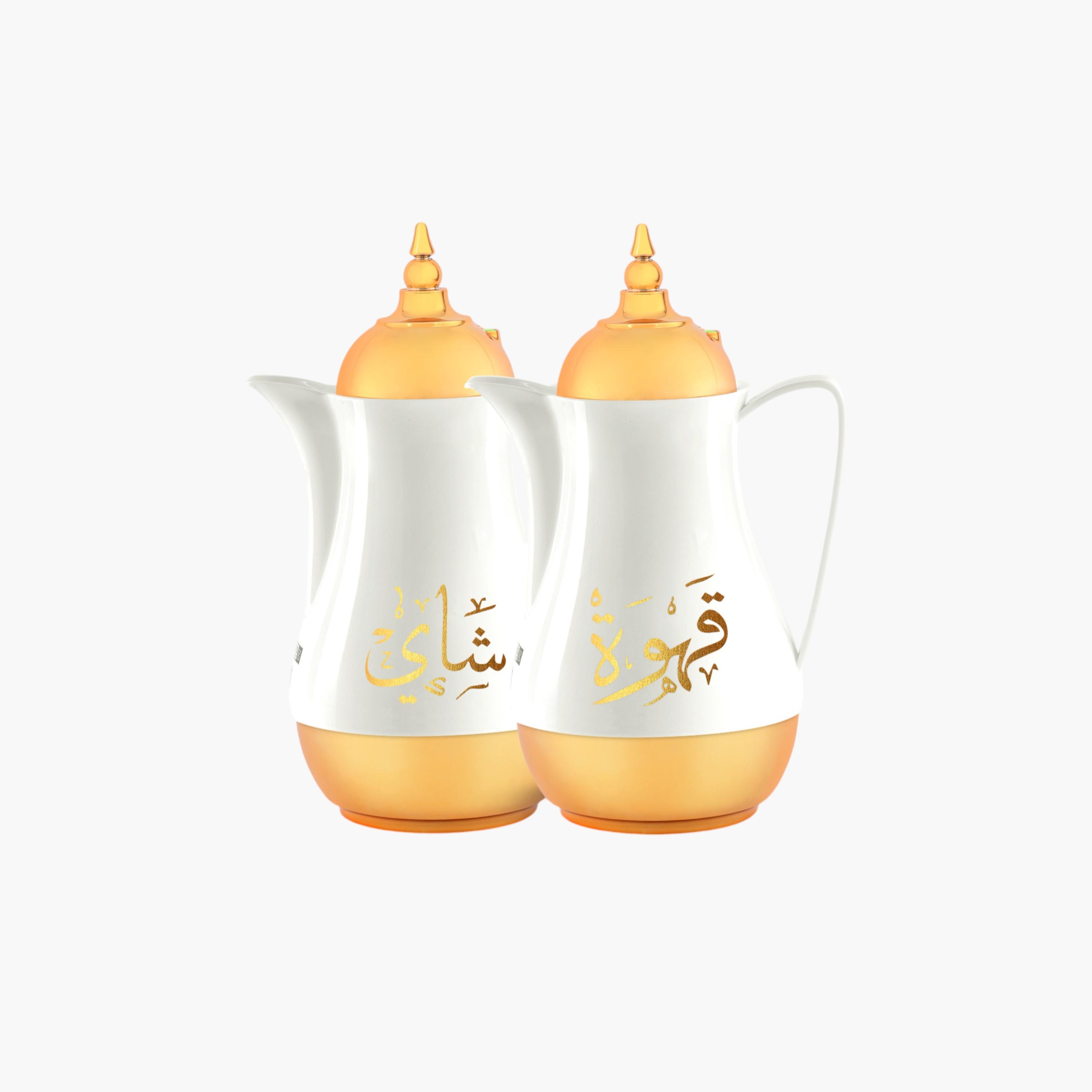 Royalford 2-Piece Double Wall Vacuum Flask Set - 1 L-household-dining-teaandcoffee-vacuumflaskscoffeeandteapots-image-1