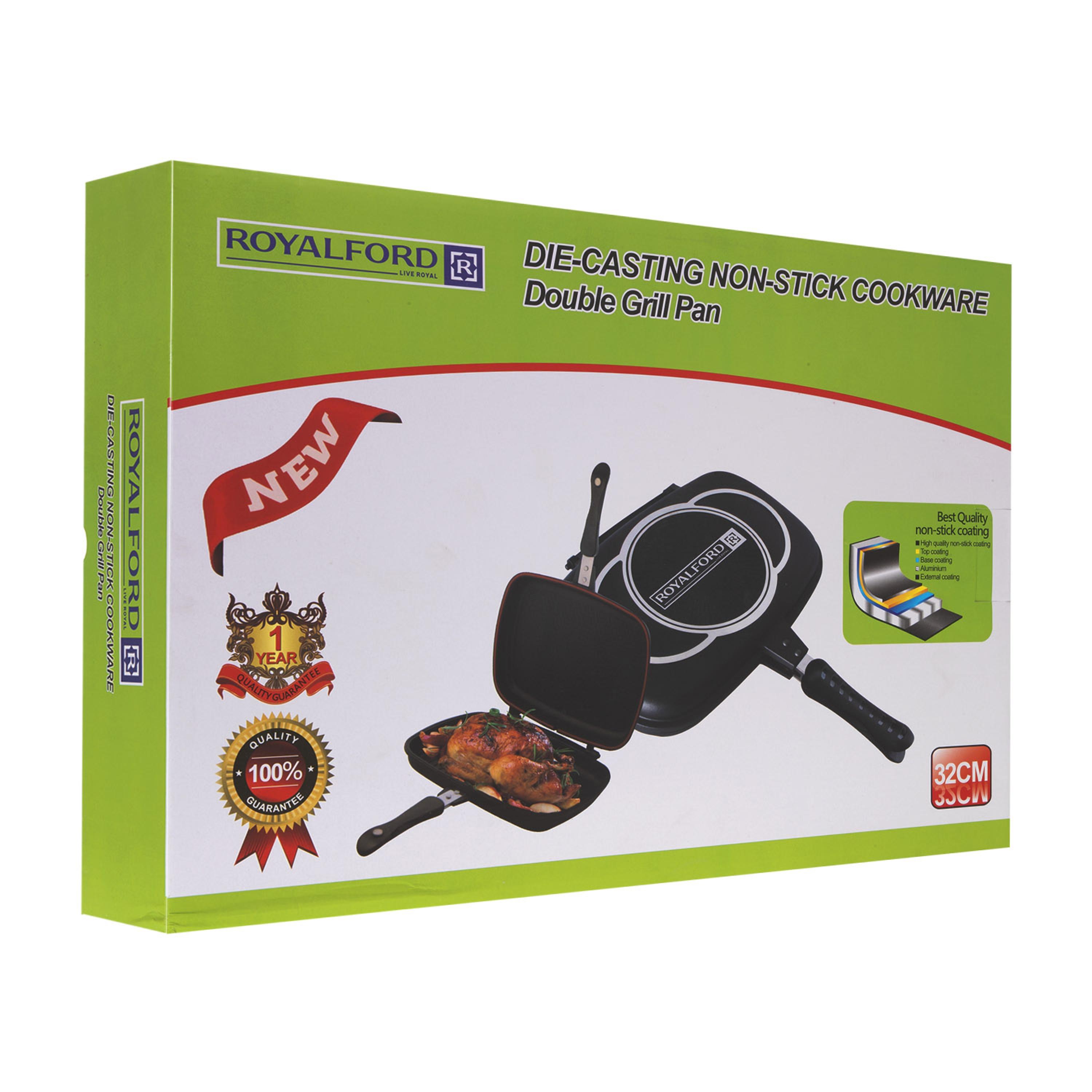 Royalford Double Grill Pan - 32 cms-household-kitchen-cookware-potsandpans-image-8