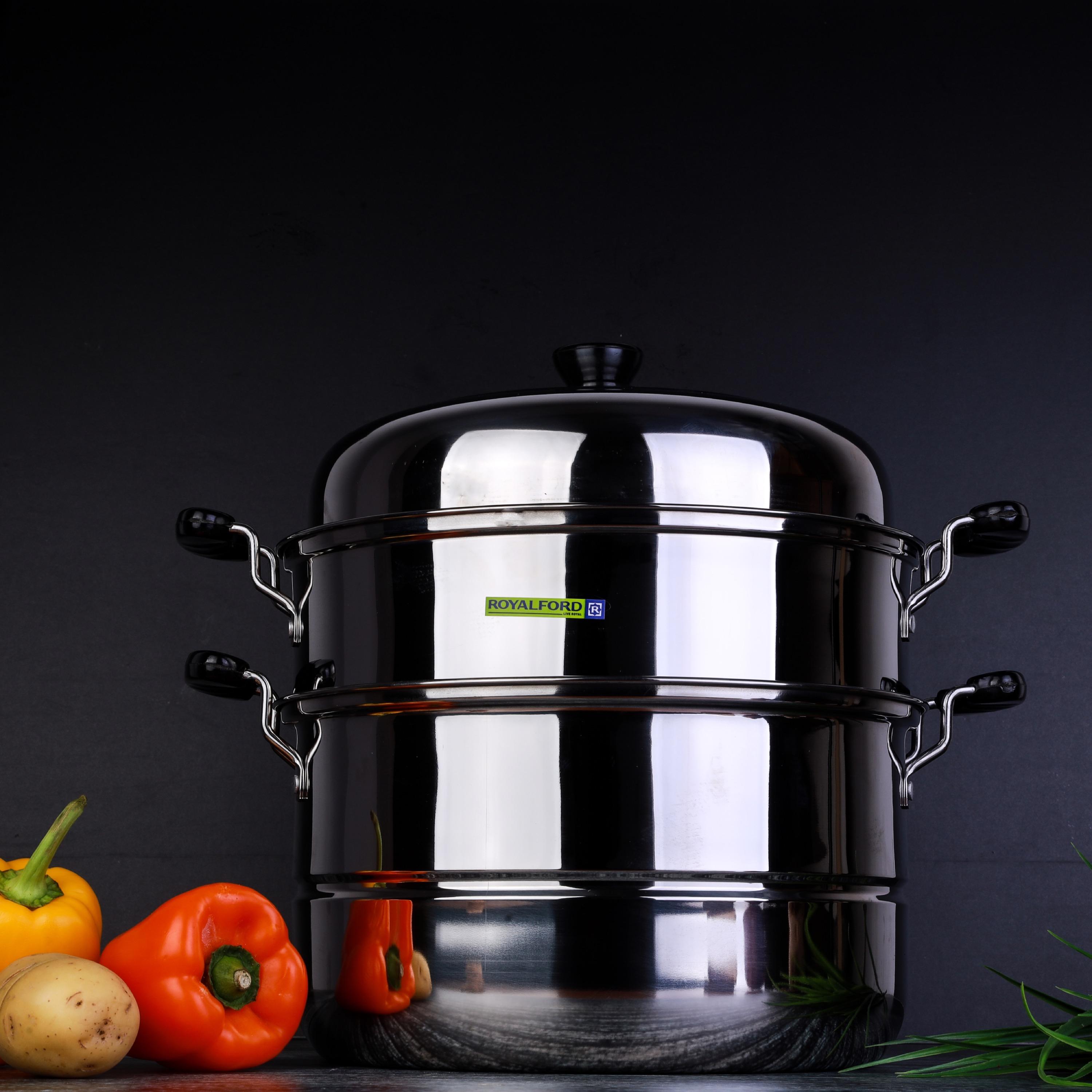 Royalford 2 Layer Stainless Steel Steamer - 9 L-household-appliances-kitchenappliances-otherkitchenappliances-image-4
