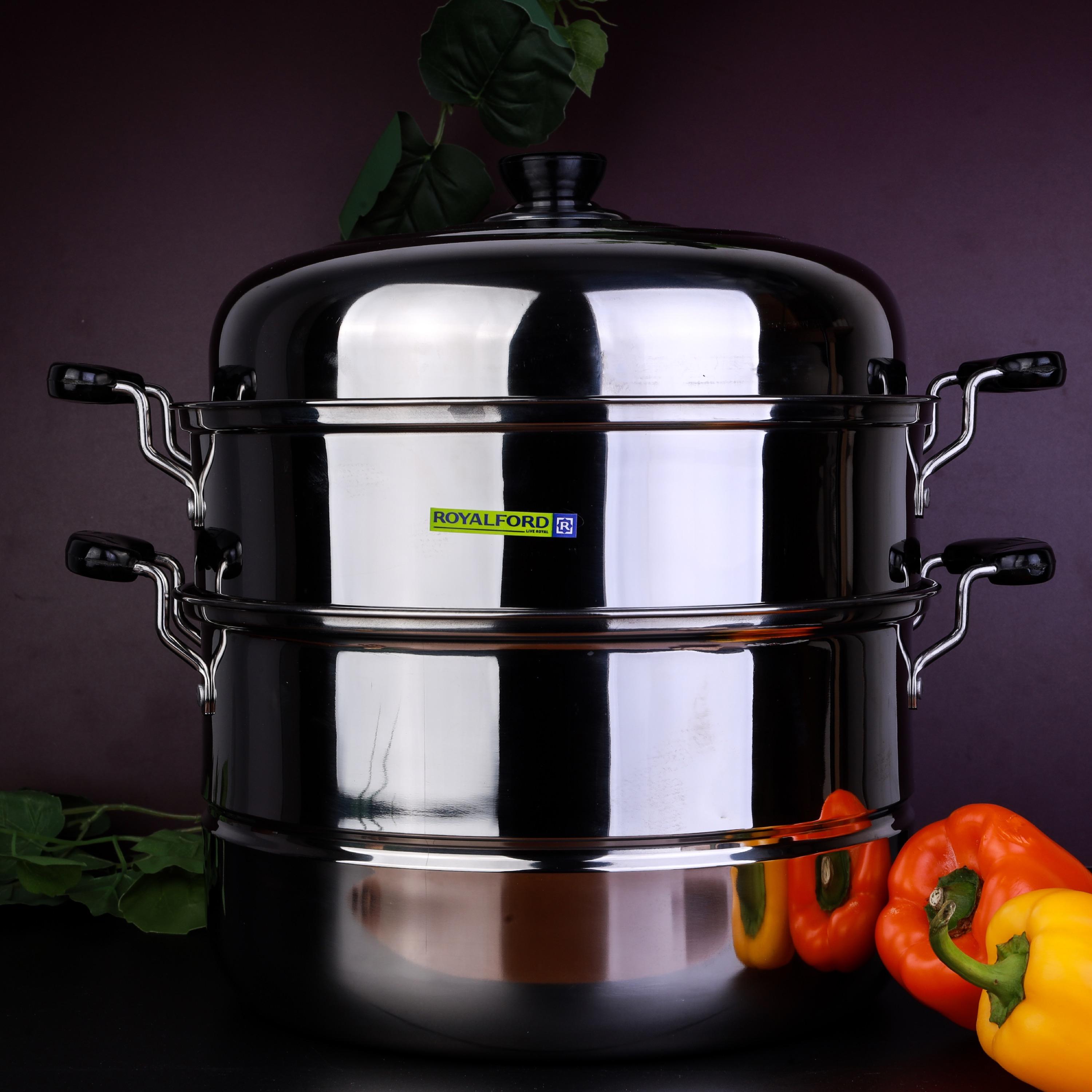 Royalford 2 Layer Stainless Steel Steamer - 9 L-household-appliances-kitchenappliances-otherkitchenappliances-image-5