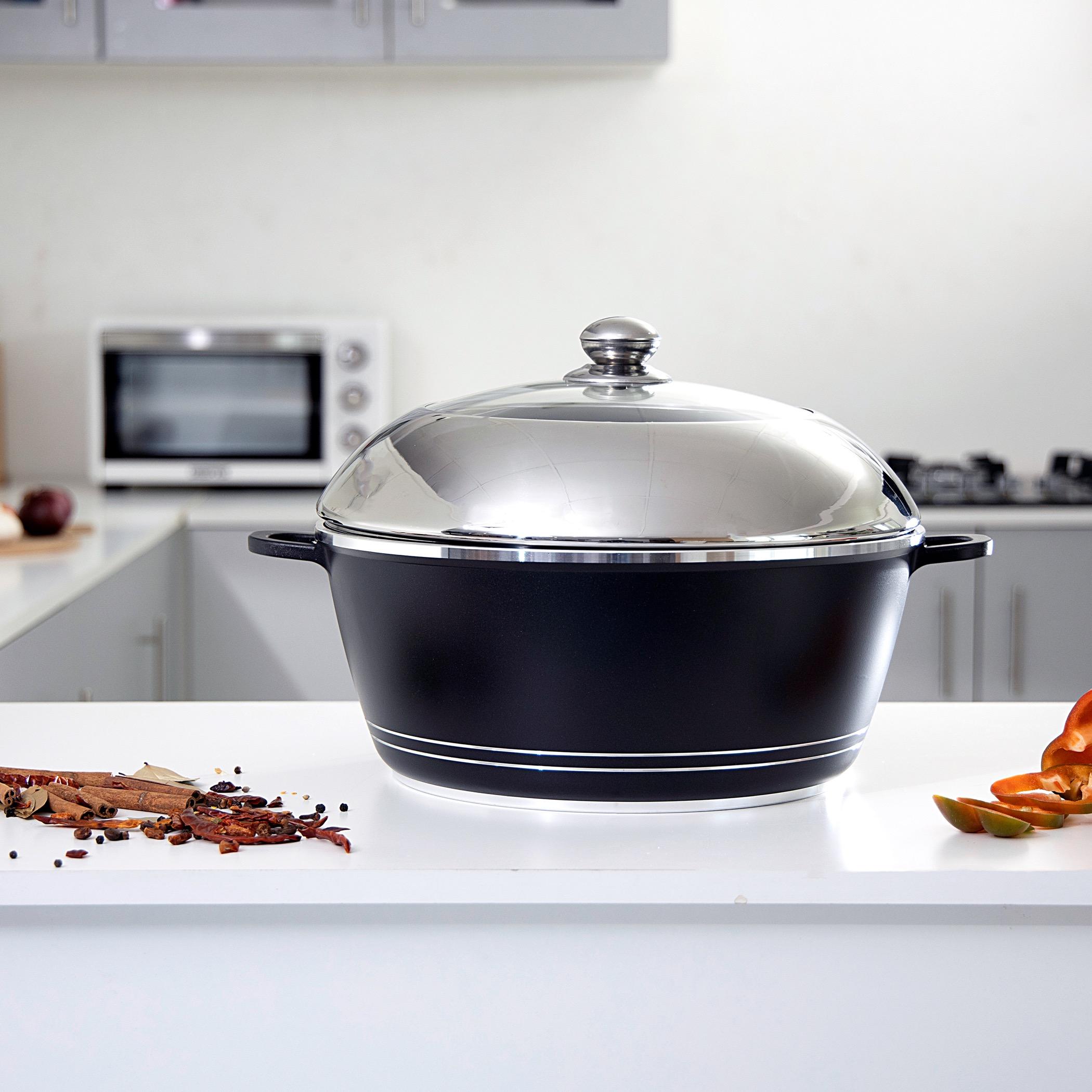 كسرولة ألومنيوم مصبوب بغطاء من رويال فورد - 36 سم-household-kitchen-cookware-potsandpans-image-5