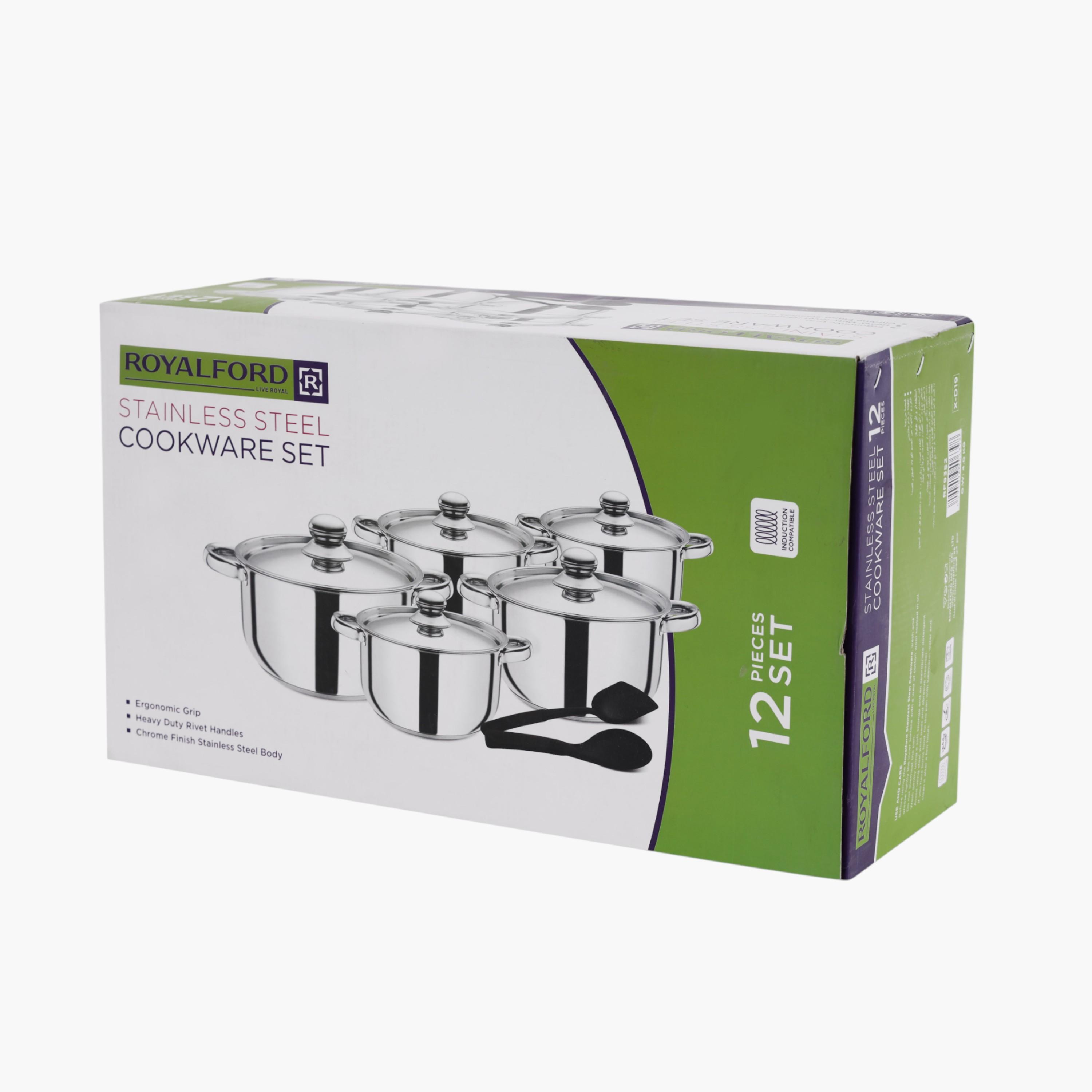 طقم أواني طهي ستانلس ستيل 12 قطعة من رويال فورد-household-kitchen-cookware-cookwareandsets-image-4