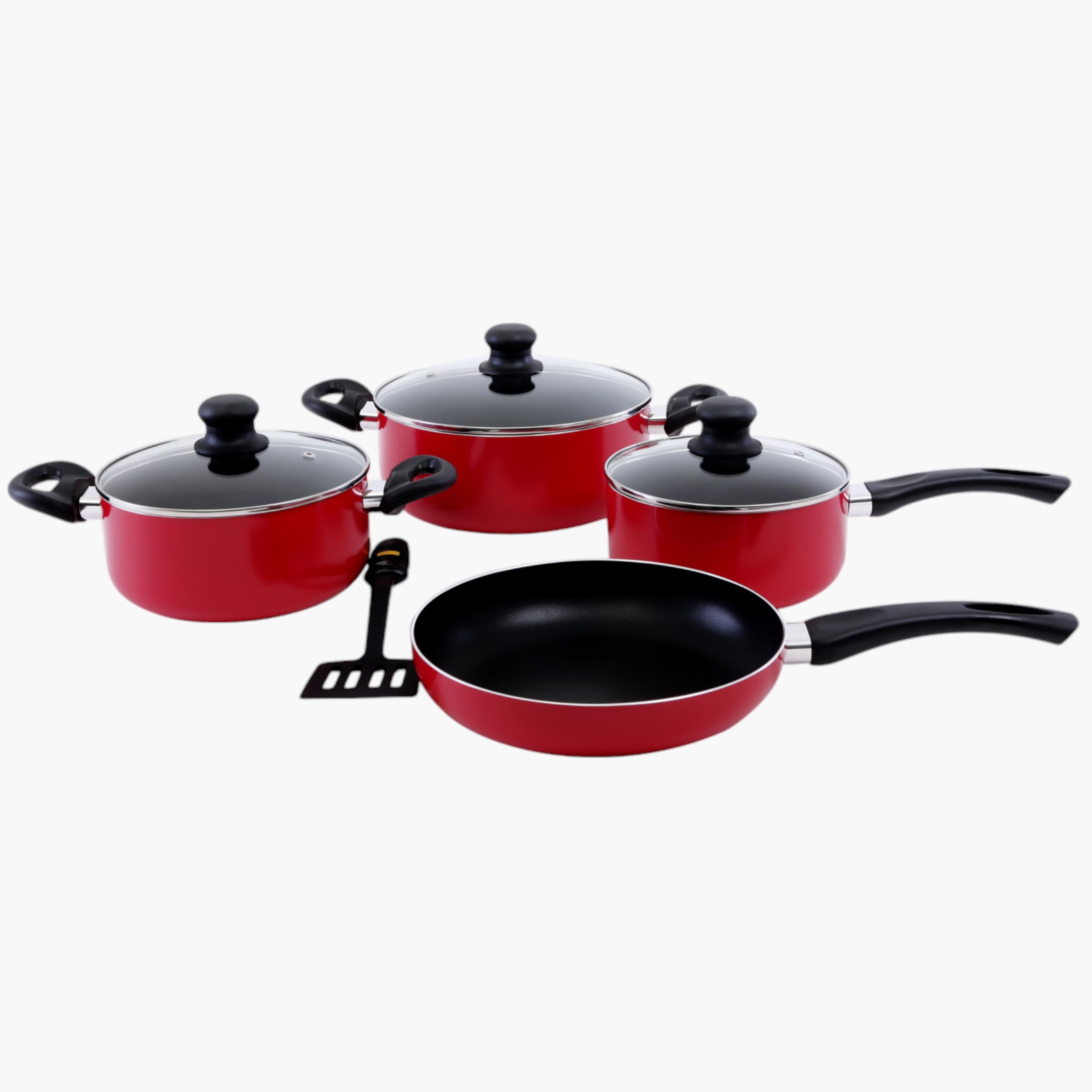 Aluminium Non-Stick 8-Piece Cookware Set-household-kitchen-cookware-cookwareandsets-image-1