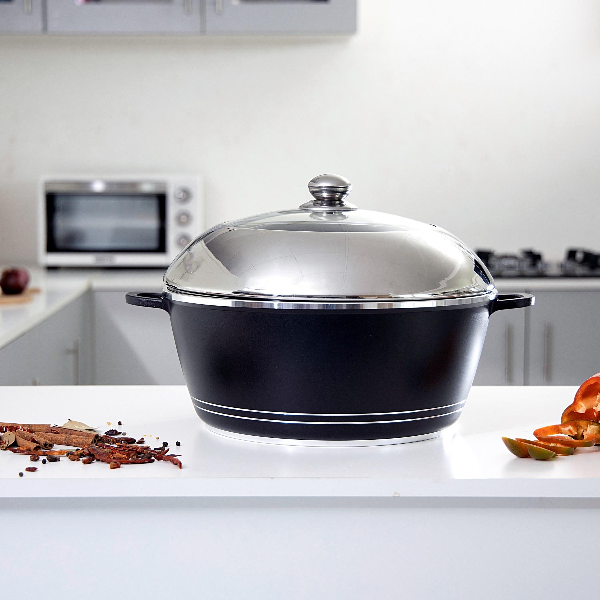 كسرولة ألومنيوم غير لاصقة بغطاء زجاج من رويال فورد - 40 سم-household-kitchen-cookware-cookwareandsets-image-5