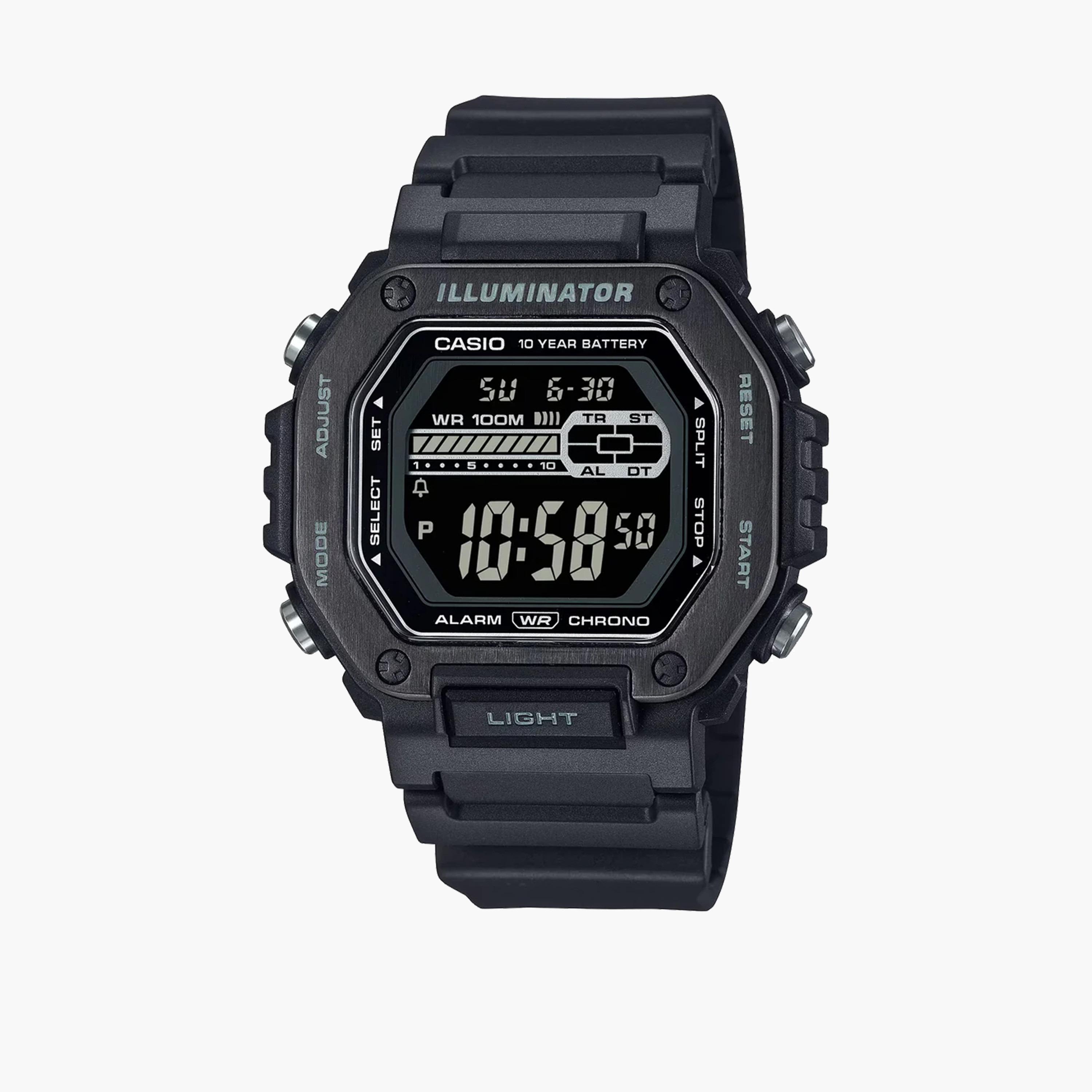 Casio Men's 51MM Black Digital Plastic Strap Watch | MWD-110HB-1BVDF-men-watchesandjewellery-watches-image-1