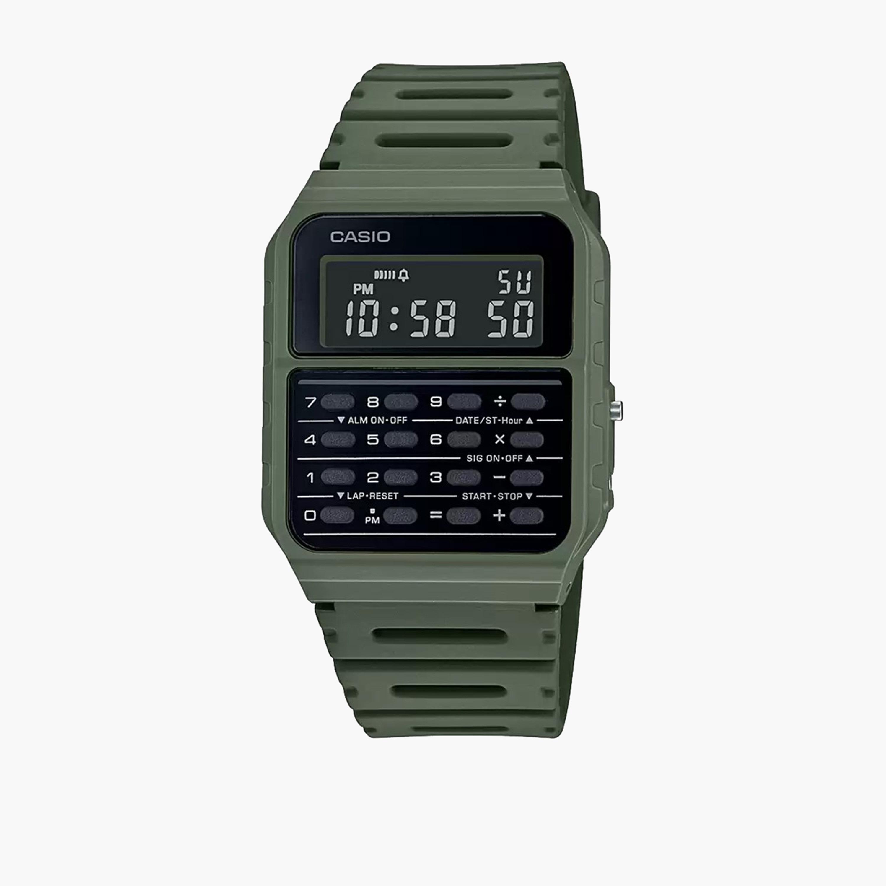 كاسيو- ساعة رقمية بلاستيك للرجال 50 ملم لون أخضر| CA-53WB-3BDF-men-watchesandjewellery-watches-image-1