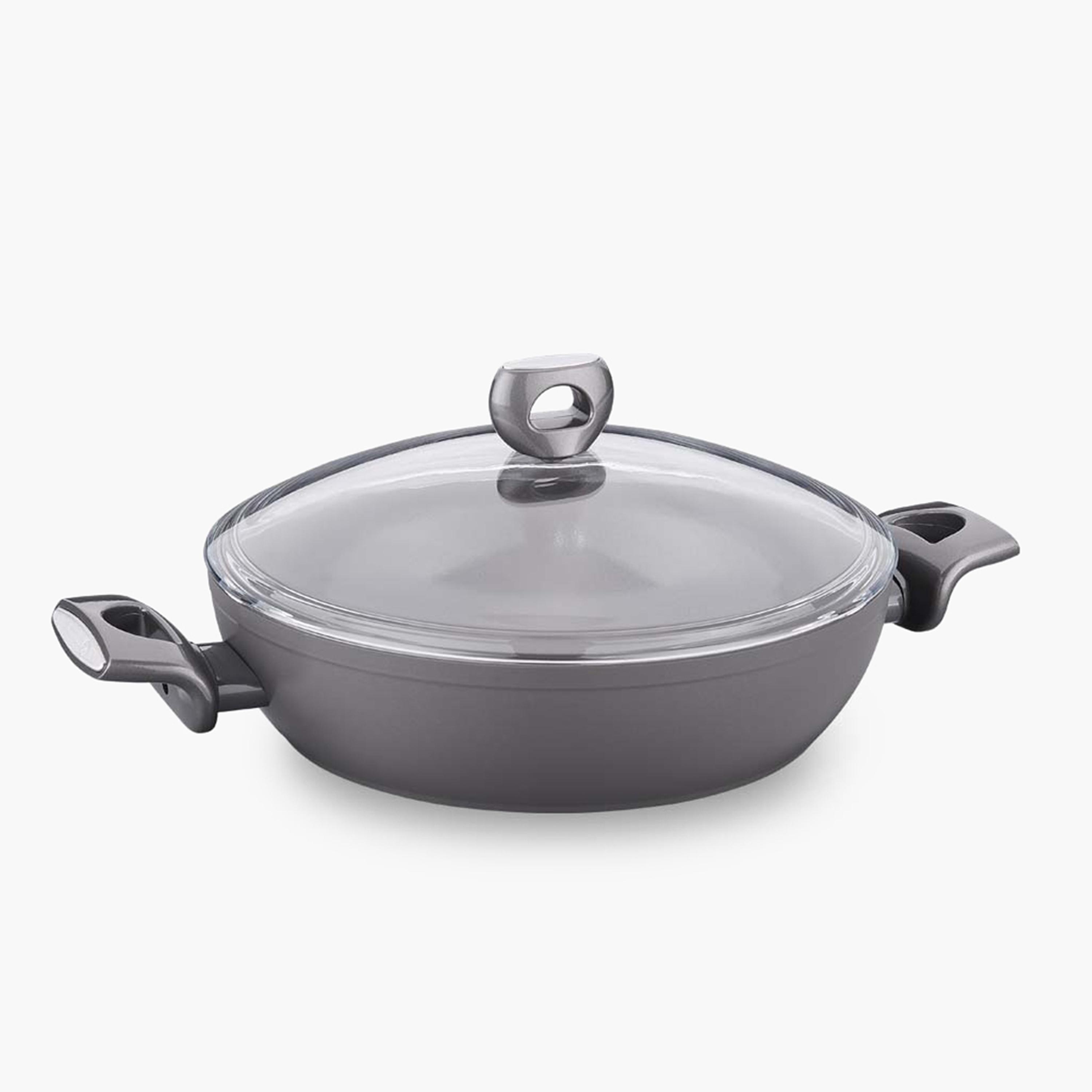 Nora Ceramic Non-Stick Low Casserole with Lid - 2.2 L-household-kitchen-cookware-potsandpans-image-1