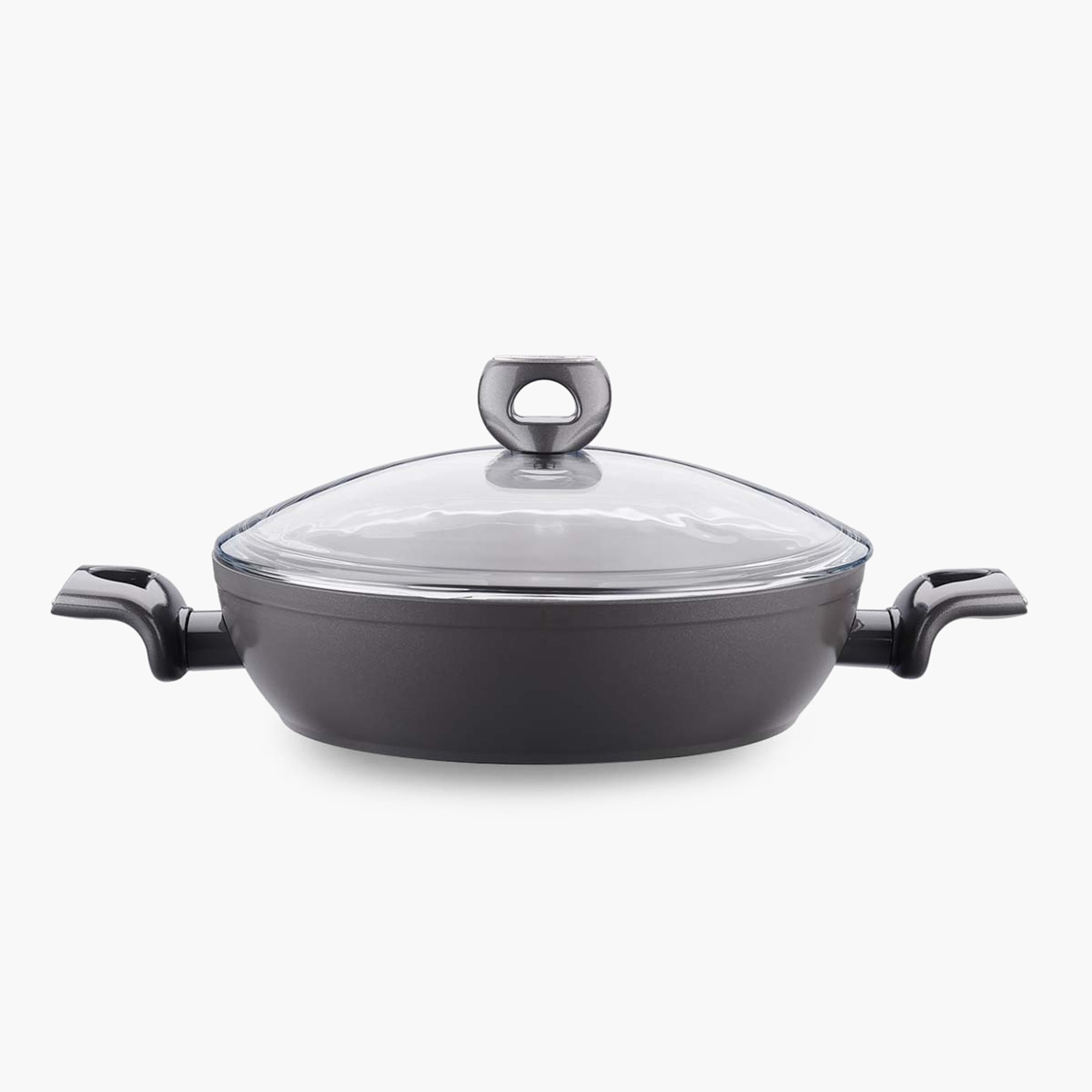 Nora Ceramic Non-Stick Low Casserole with Lid - 2.2 L-household-kitchen-cookware-potsandpans-image-4