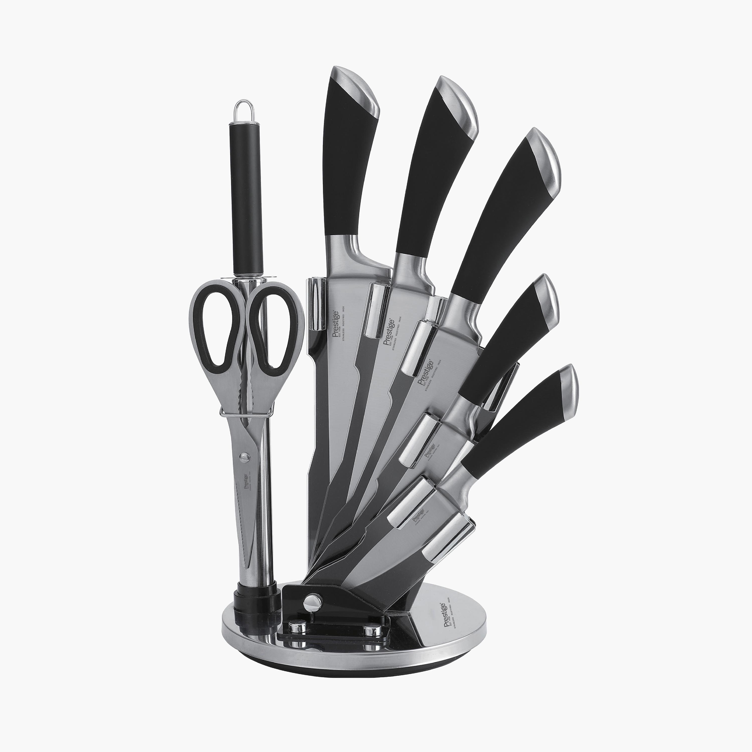 Stainless Steel 8-Piece Knife Set with Stand-household-kitchen-kitchentoolsandutensils-knives-image-1