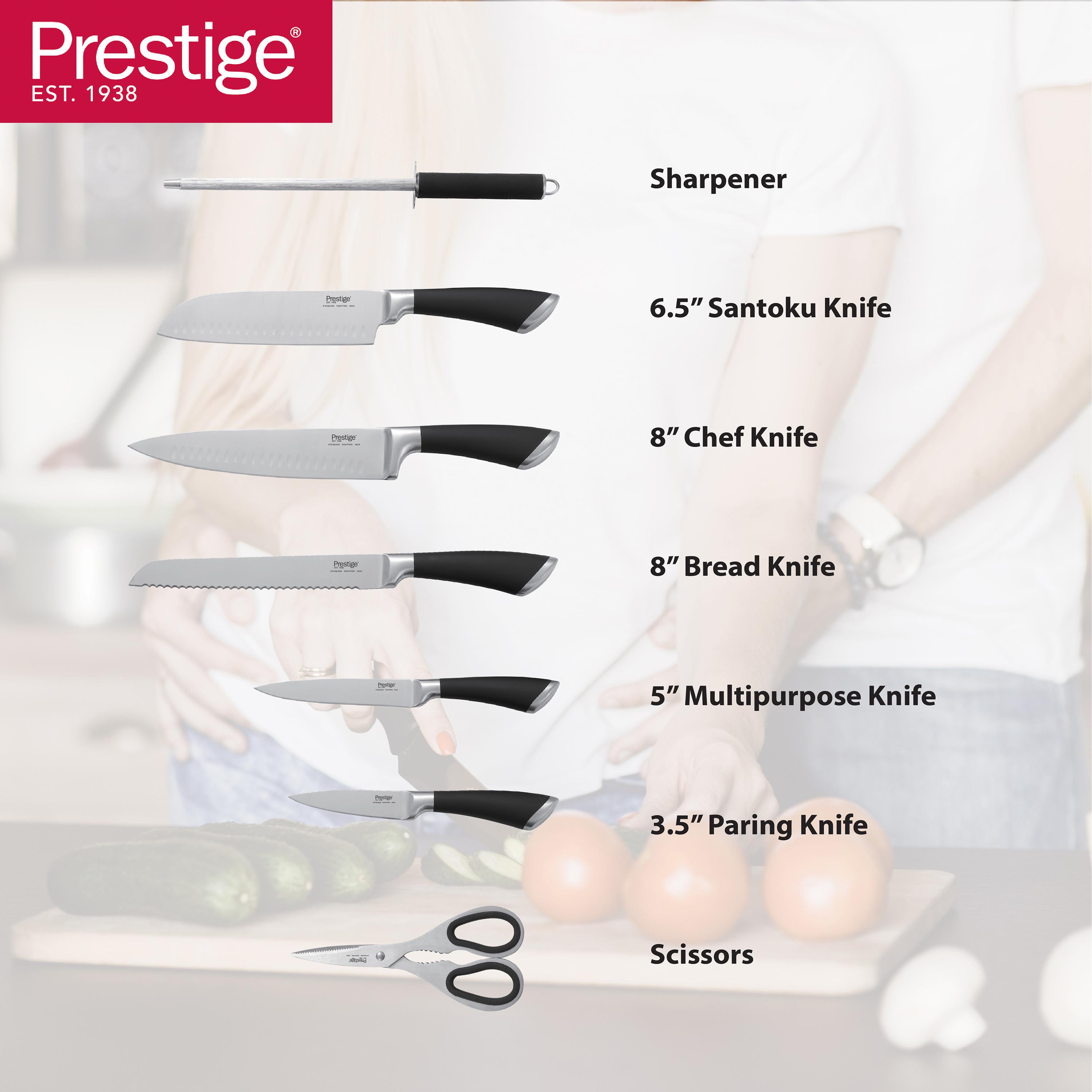 Stainless Steel 8-Piece Knife Set with Stand-household-kitchen-kitchentoolsandutensils-knives-image-2