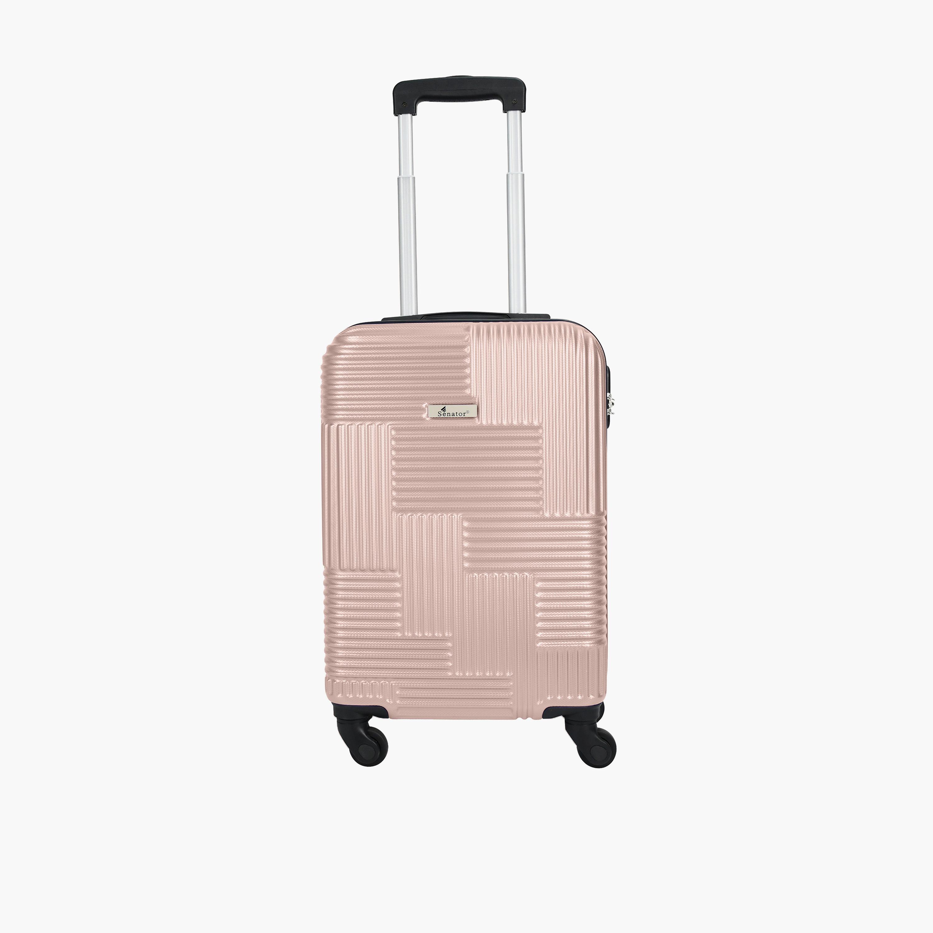 Senator 53 CM Small Cabin ABS Hard Sided 4-Wheeler Spinner Trolley Bag with Built-in Combination lock-travel-luggagesandbags-luggage-image-1