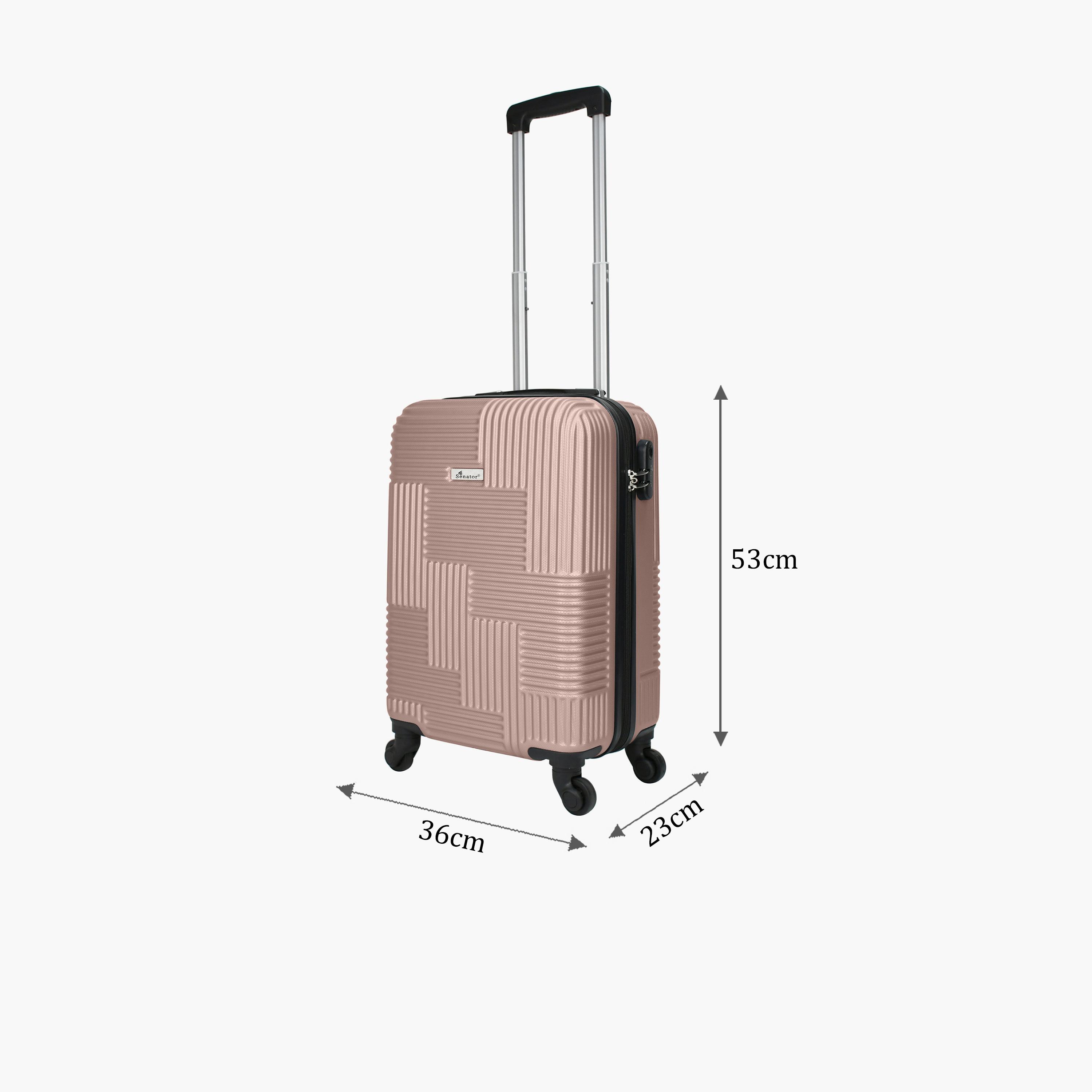 Senator 53 CM Small Cabin ABS Hard Sided 4-Wheeler Spinner Trolley Bag with Built-in Combination lock-travel-luggagesandbags-luggage-image-2