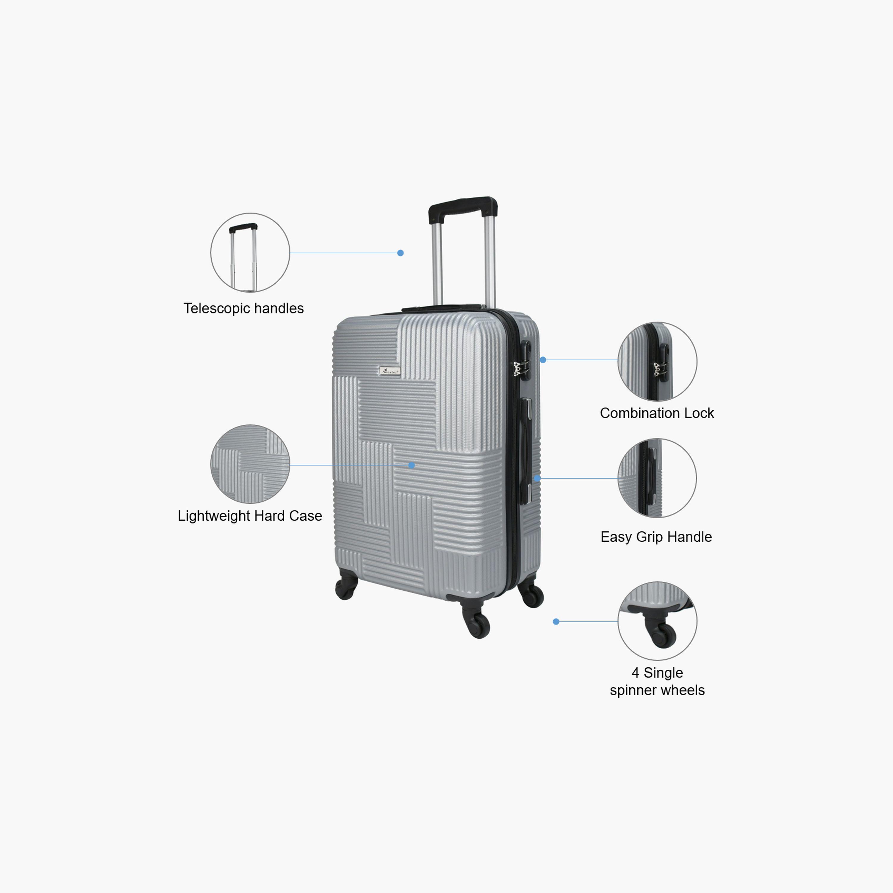 Senator 63 CM Medium Check-in ABS Hard Sided 4-Wheeler Spinner Trolley Bag with Built-in Combination lock-travel-luggagesandbags-luggage-image-3