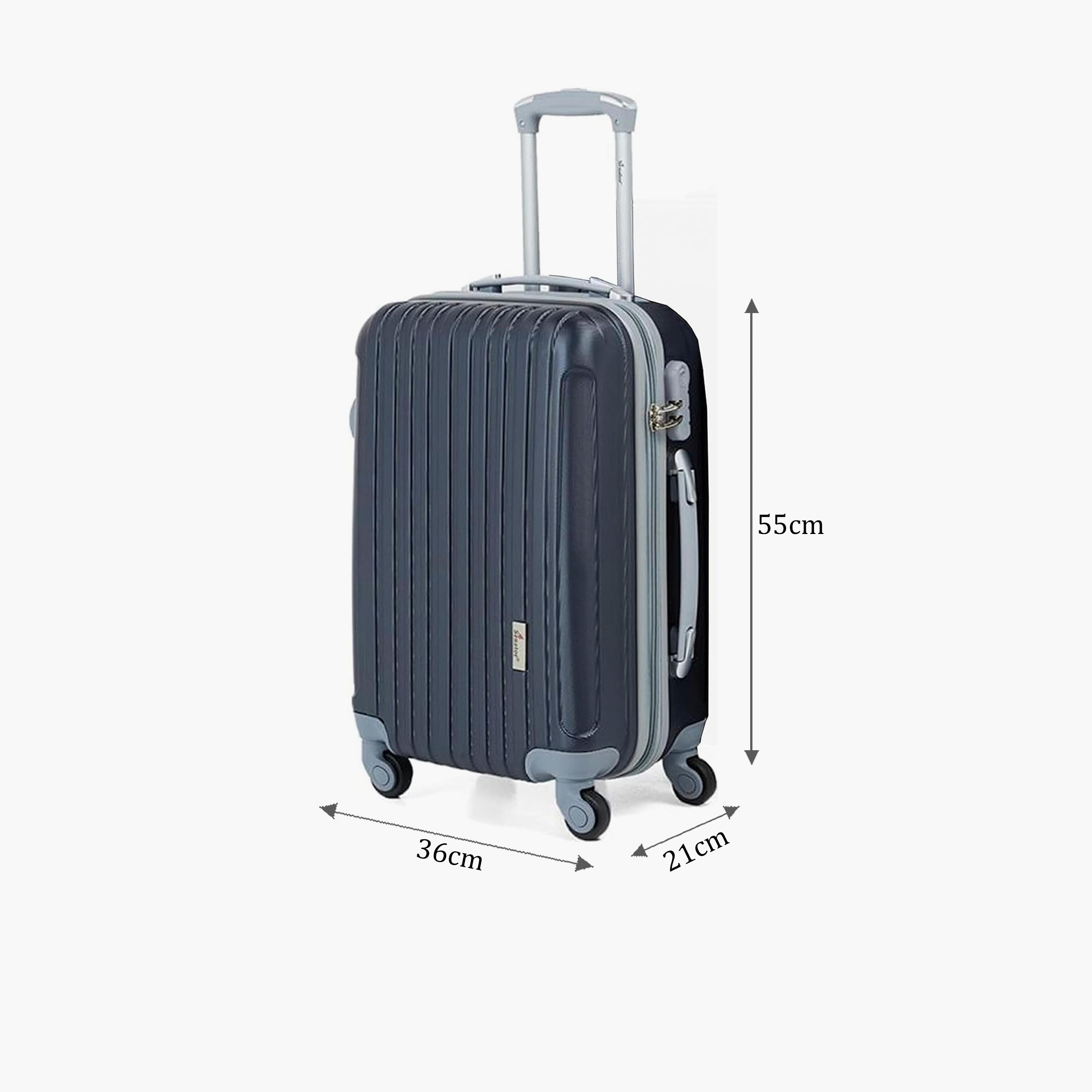 Senator 55 CM Small Cabin ABS Hard Sided 4-Wheeler Spinner Trolley Bag with Combination Lock-travel-luggagesandbags-luggage-image-2
