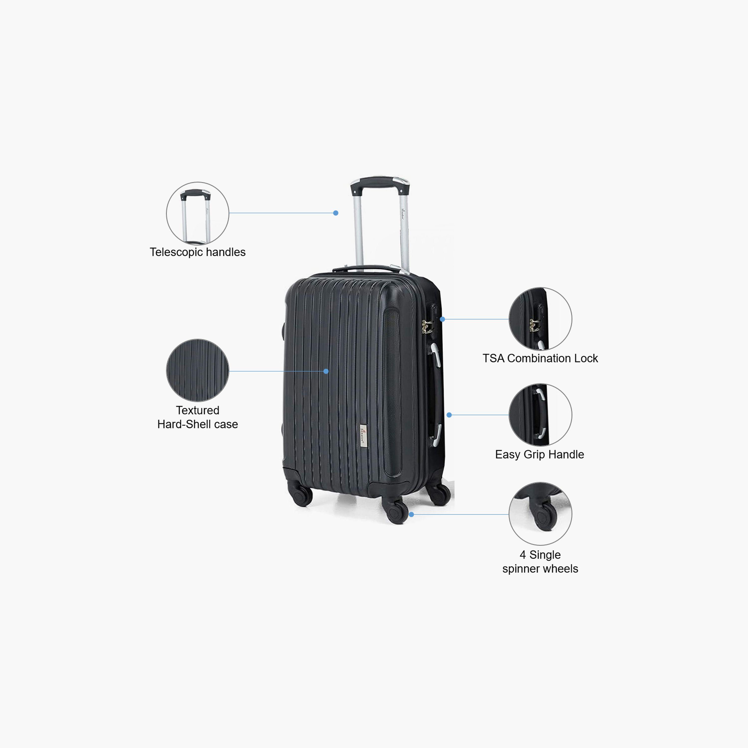 Senator 74 CM Large Check-in ABS Hard Sided 4-Wheeler Spinner Trolley Bag with Combination Lock-travel-luggagesandbags-luggage-image-3