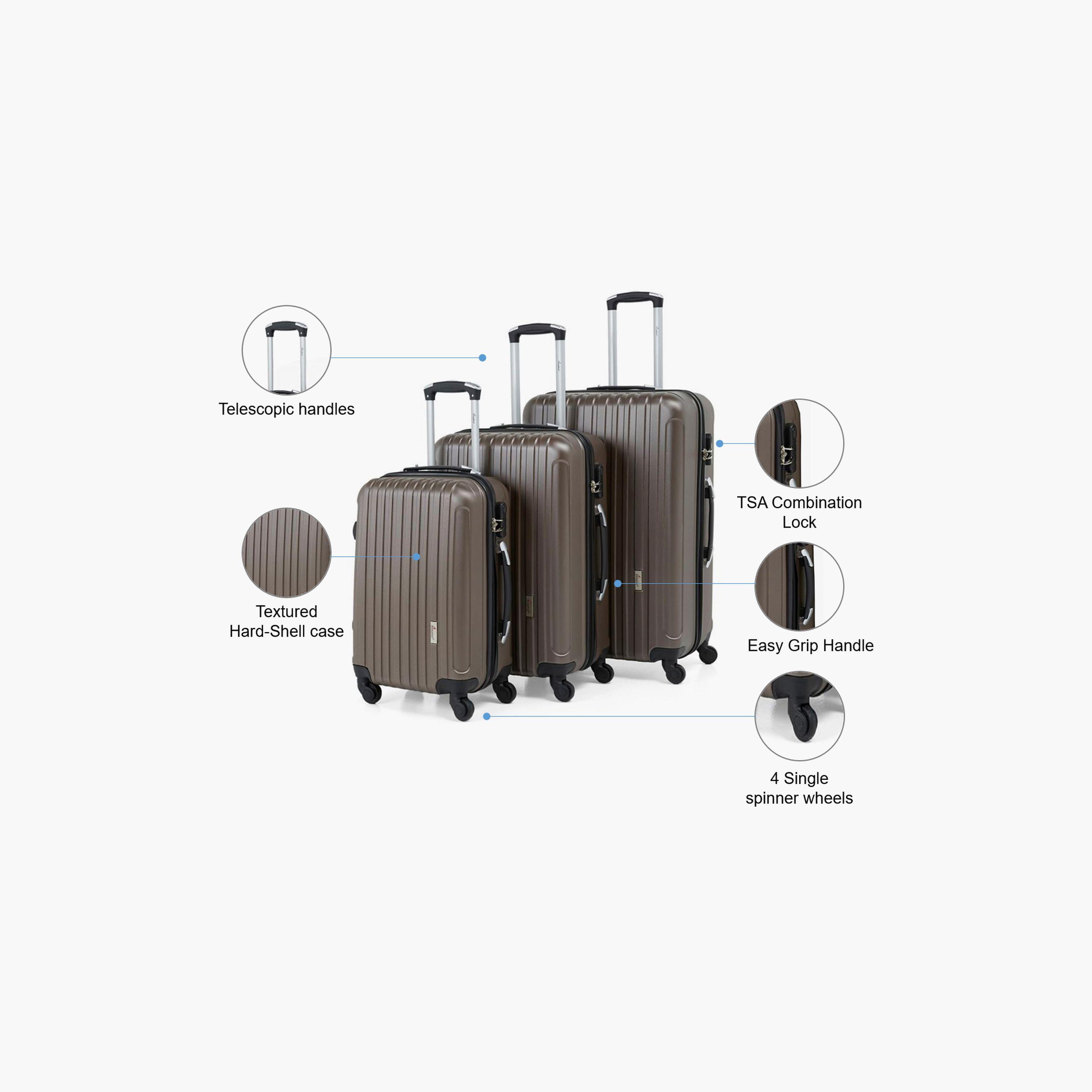 سيناتور- طقم 3 شنط سفر بأربع عجلات دوارة جوانب صلبة من مادة ABS مع قفل رقمي مدمج-travel-luggagesandbags-luggage-image-2