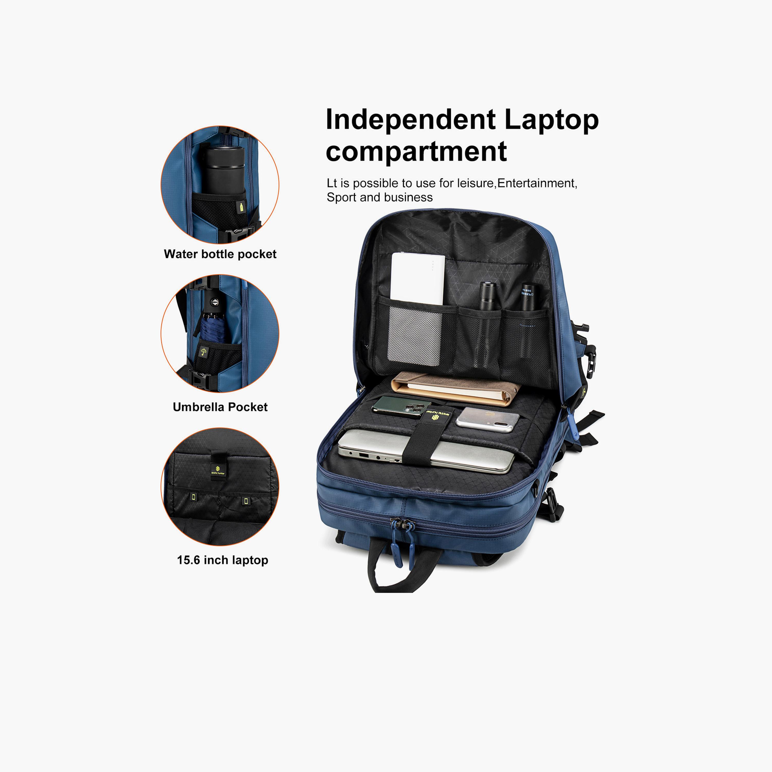 Arctic Hunter 18.5 Inches Utility Backpack Polyester with Water Resistant | B00391_Black-travel-luggagesandbags-backpacks-image-5