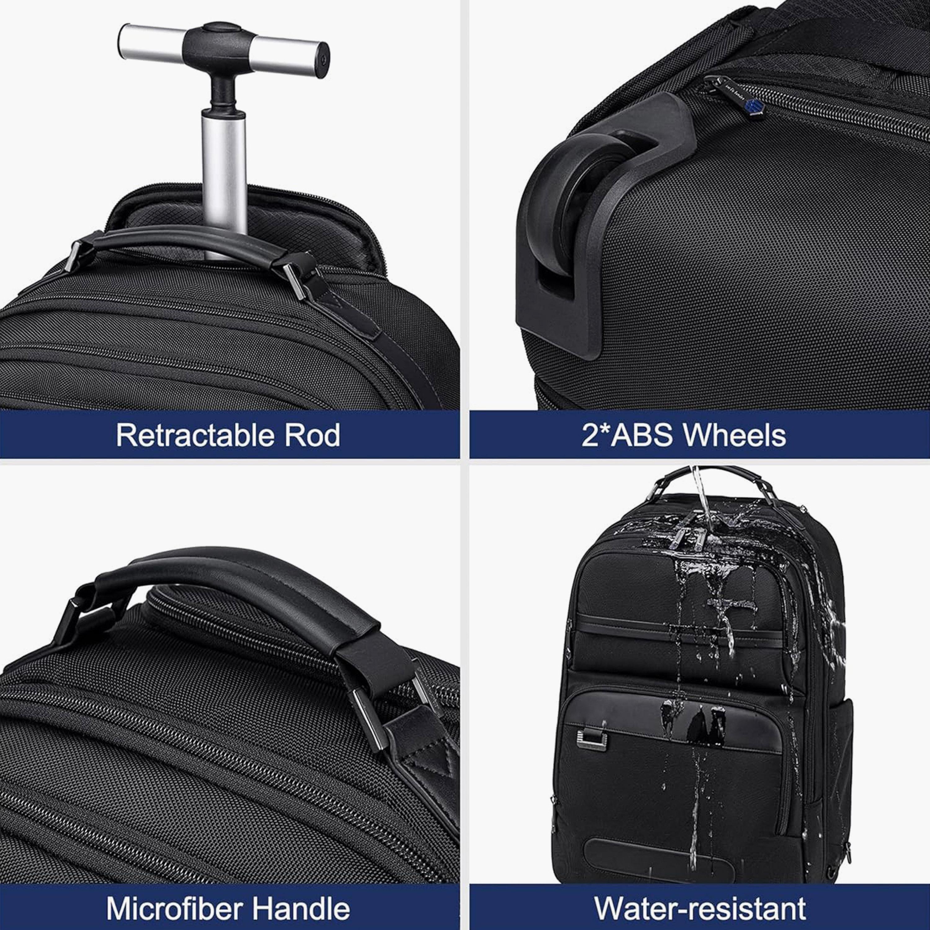 Arctic Hunter 30 L | 19.5 Inches Trolley Bag Polyester with Water Resistant | LG000656-1_Black-travel-luggagesandbags-backpacks-image-4