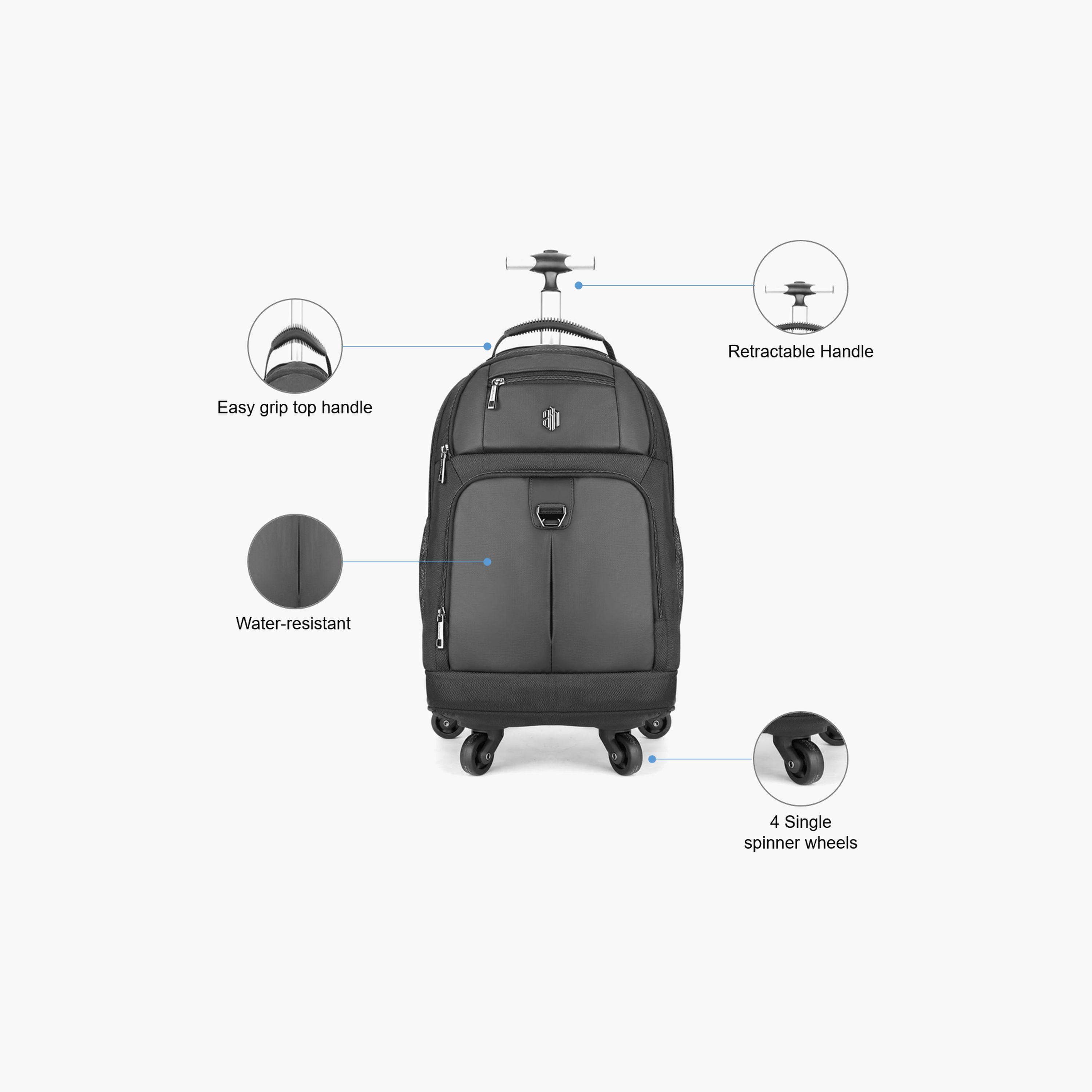 Arctic Hunter 45 L | 20 Inches Trolley Bag Polyester with Water Resistant | LG1500165_Black-travel-luggagesandbags-luggage-image-3