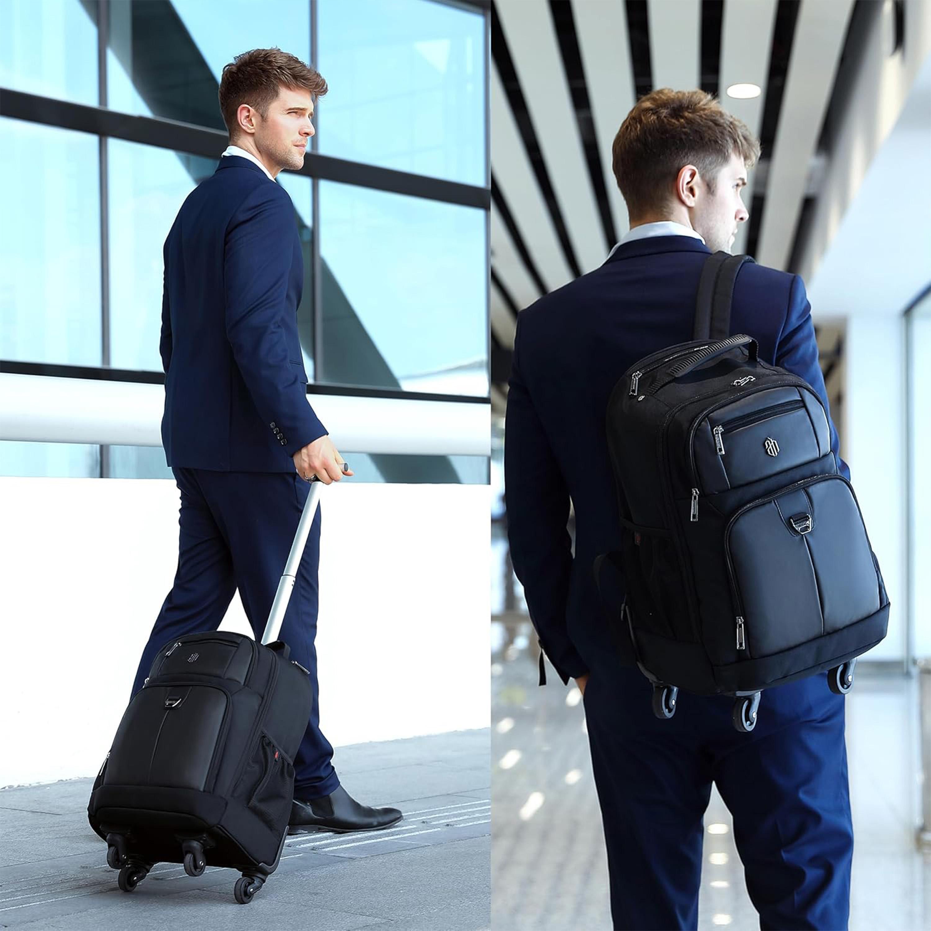 Arctic Hunter 45 L | 20 Inches Trolley Bag Polyester with Water Resistant | LG1500165_Black-travel-luggagesandbags-luggage-image-7