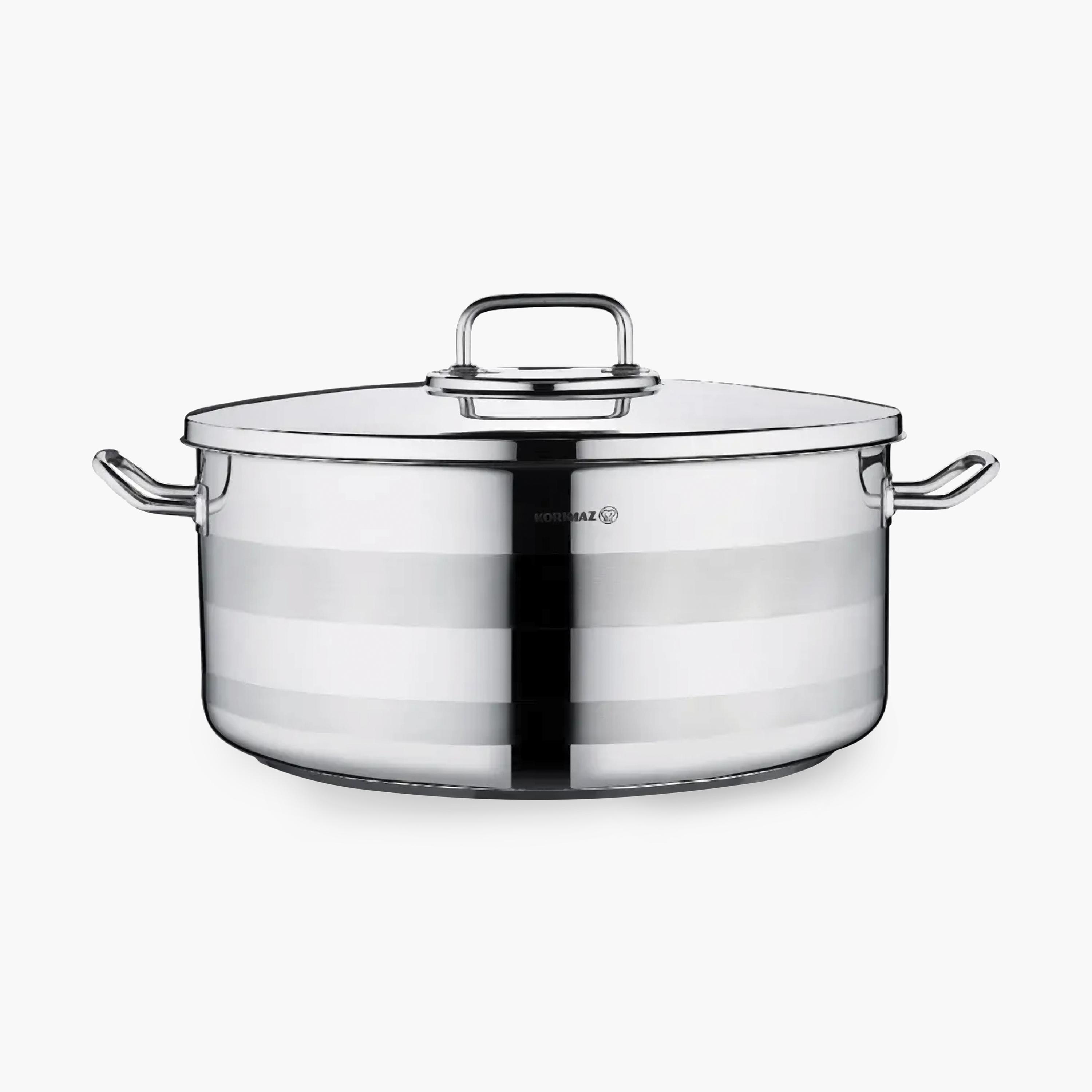 قدر طهي حث ستانلس ستيل تركي بغطاء من كوركماز أسترا - 31 لتر-household-kitchen-cookware-potsandpans-image-1