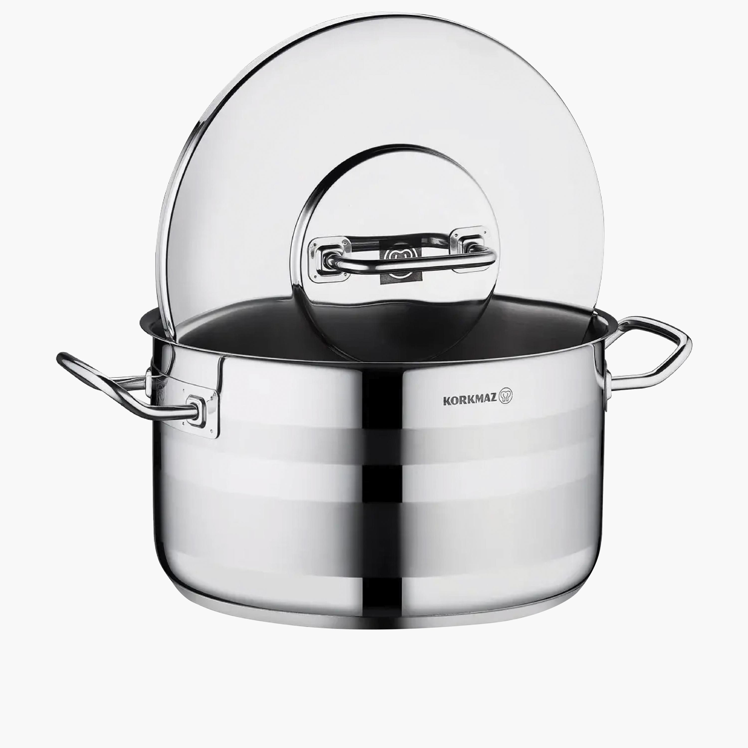 قدر طهي حث ستانلس ستيل تركي بغطاء من كوركماز أسترا - 31 لتر-household-kitchen-cookware-potsandpans-image-3