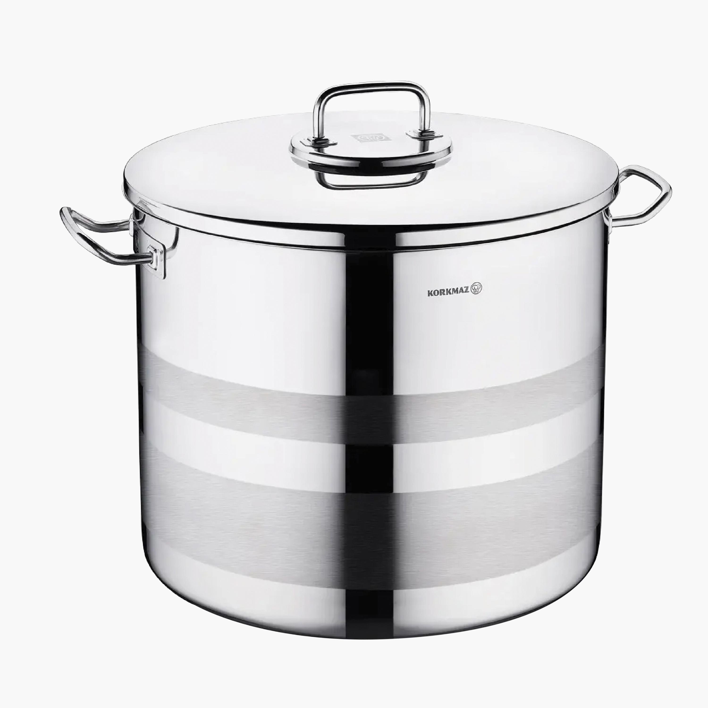Astra Extra Deep Turkish Stainless Steel Induction Cooking Pot with Lid - 43 L-household-kitchen-cookware-potsandpans-image-2