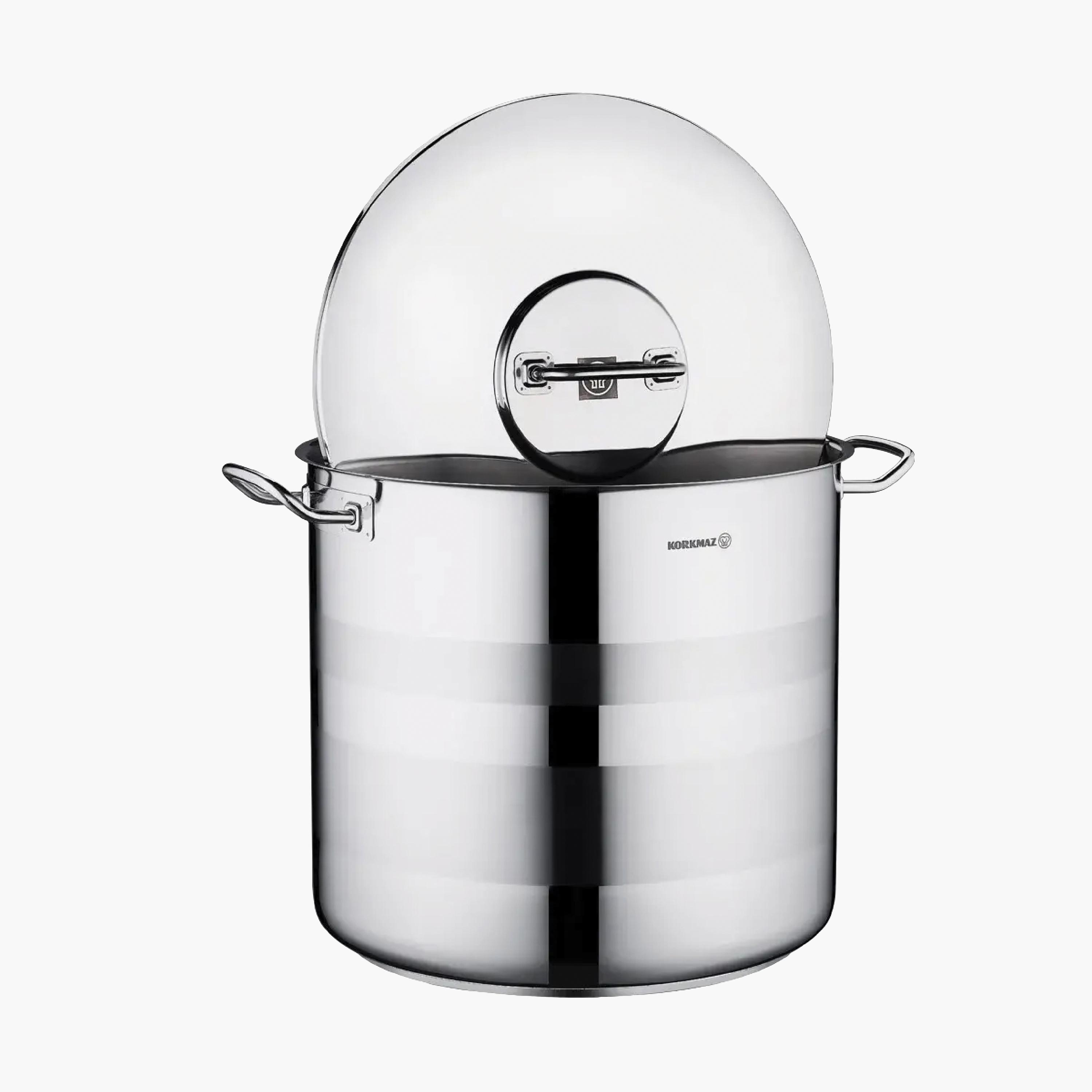 Astra Extra Deep Turkish Stainless Steel Induction Cooking Pot with Lid - 43 L-household-kitchen-cookware-potsandpans-image-3