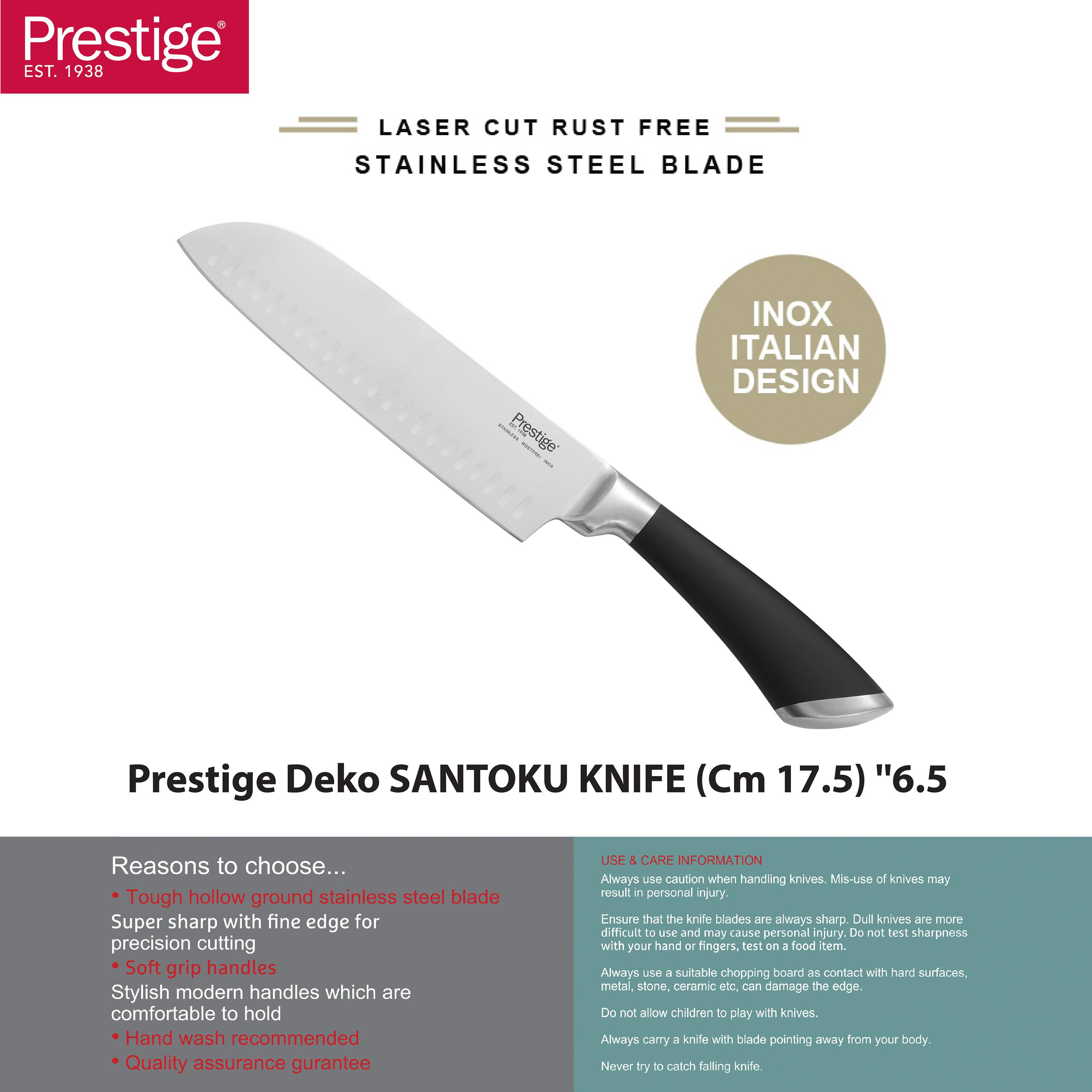 Deko Stainless Steel Blade Santoku Knife - 7 inches-household-kitchen-kitchentoolsandutensils-knives-image-2