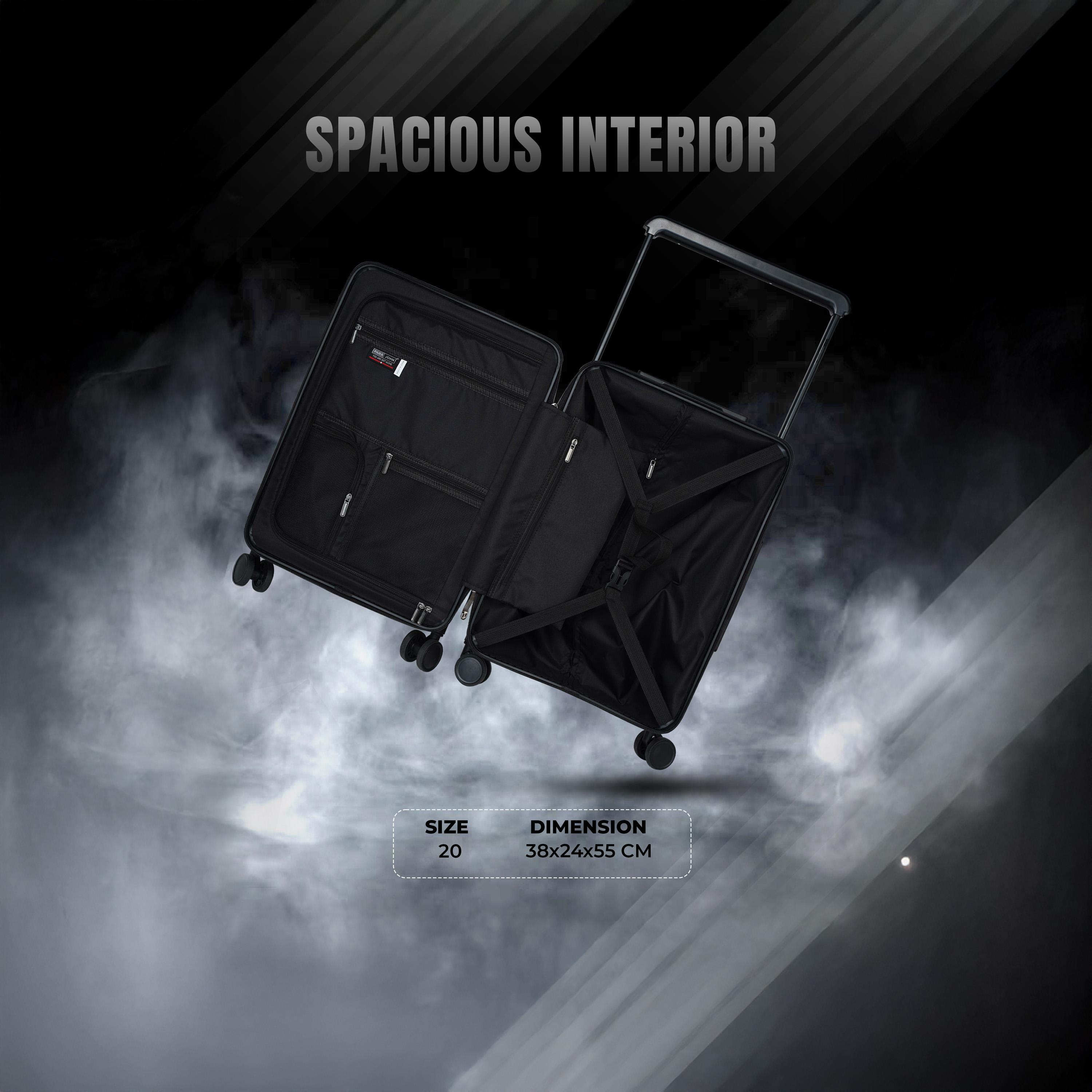 Para John 56 CM Small Cabin Polycarbonate with ABS Hard Sided 4-Wheeler Spinner Trolley Bag with TSA Lock-travel-luggagesandbags-luggage-image-8