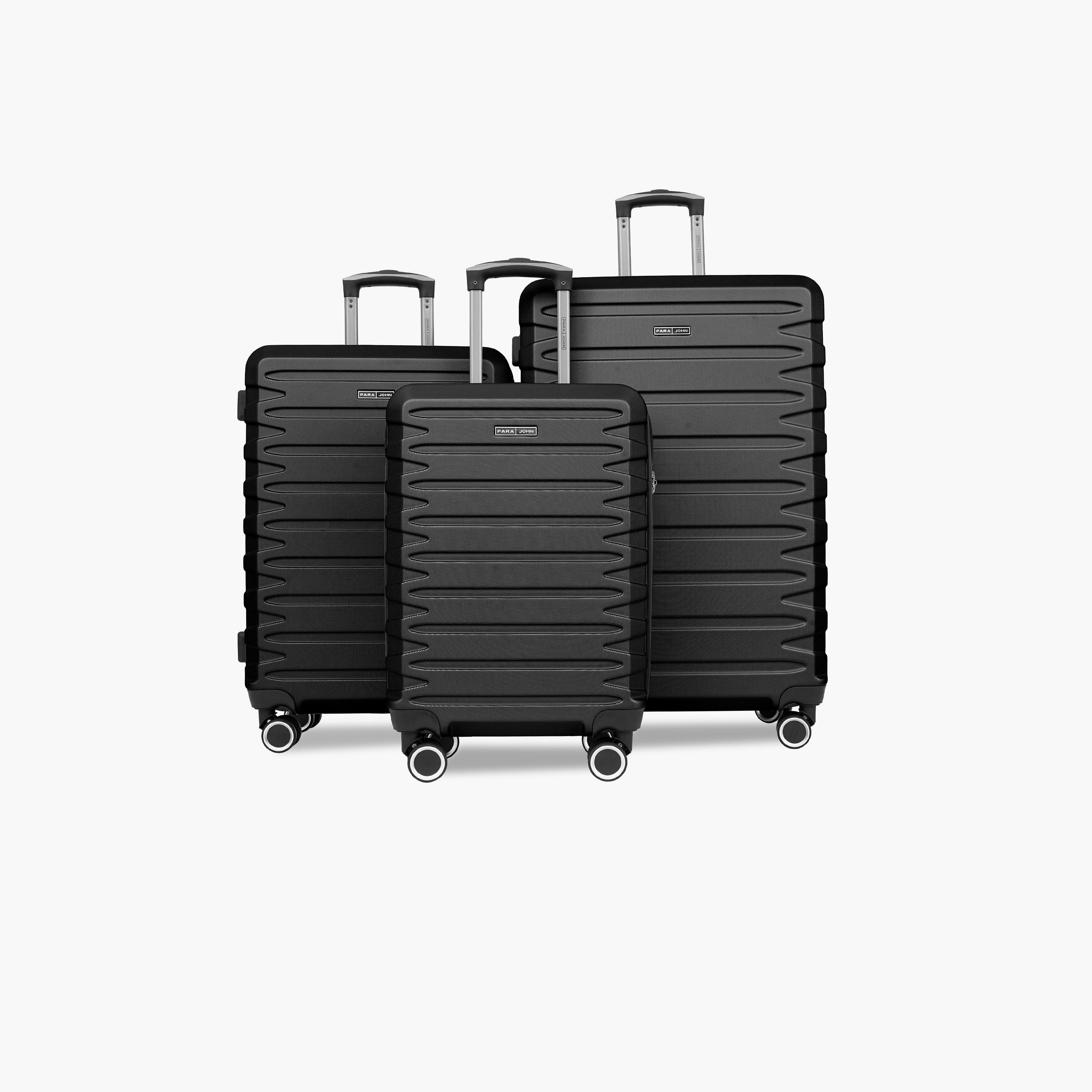 Para John Set of 3 Polycarbonate with ABS Hard Sided 4-Wheeler Spinner Trolley Bag with Dial Combination Lock-travel-luggagesandbags-luggage-image-1