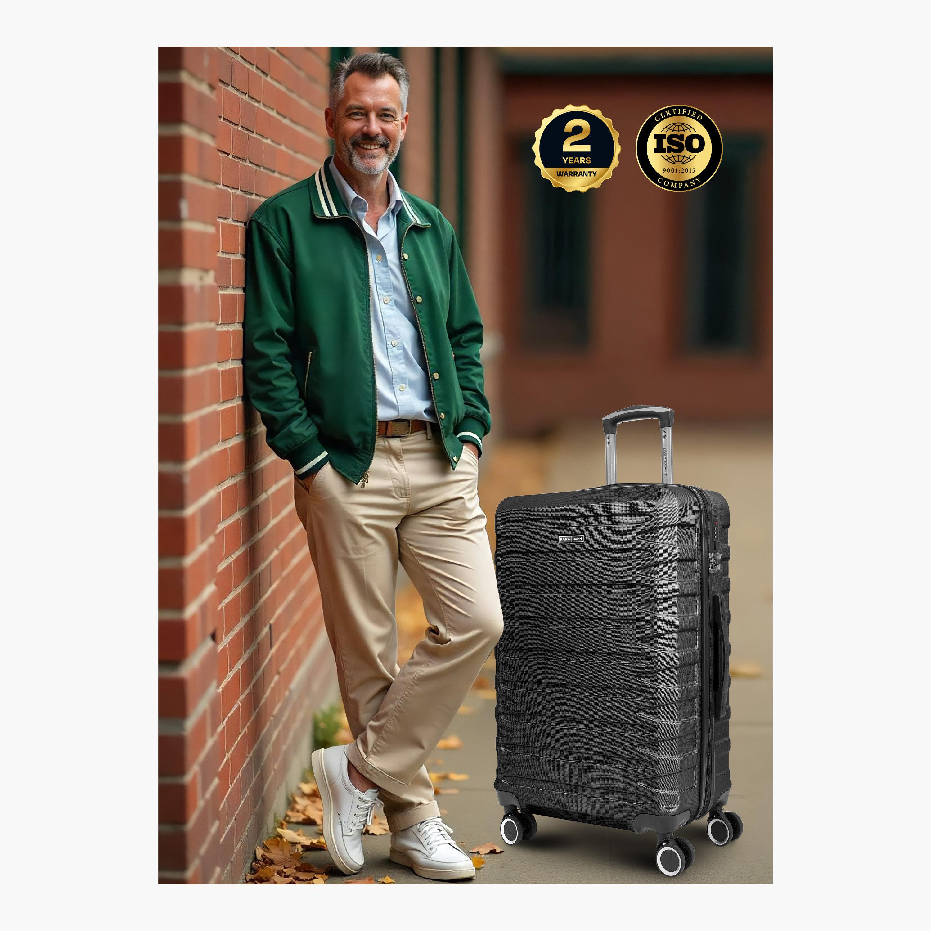 Para John Set of 3 Polycarbonate with ABS Hard Sided 4-Wheeler Spinner Trolley Bag with Dial Combination Lock-travel-luggagesandbags-luggage-image-7