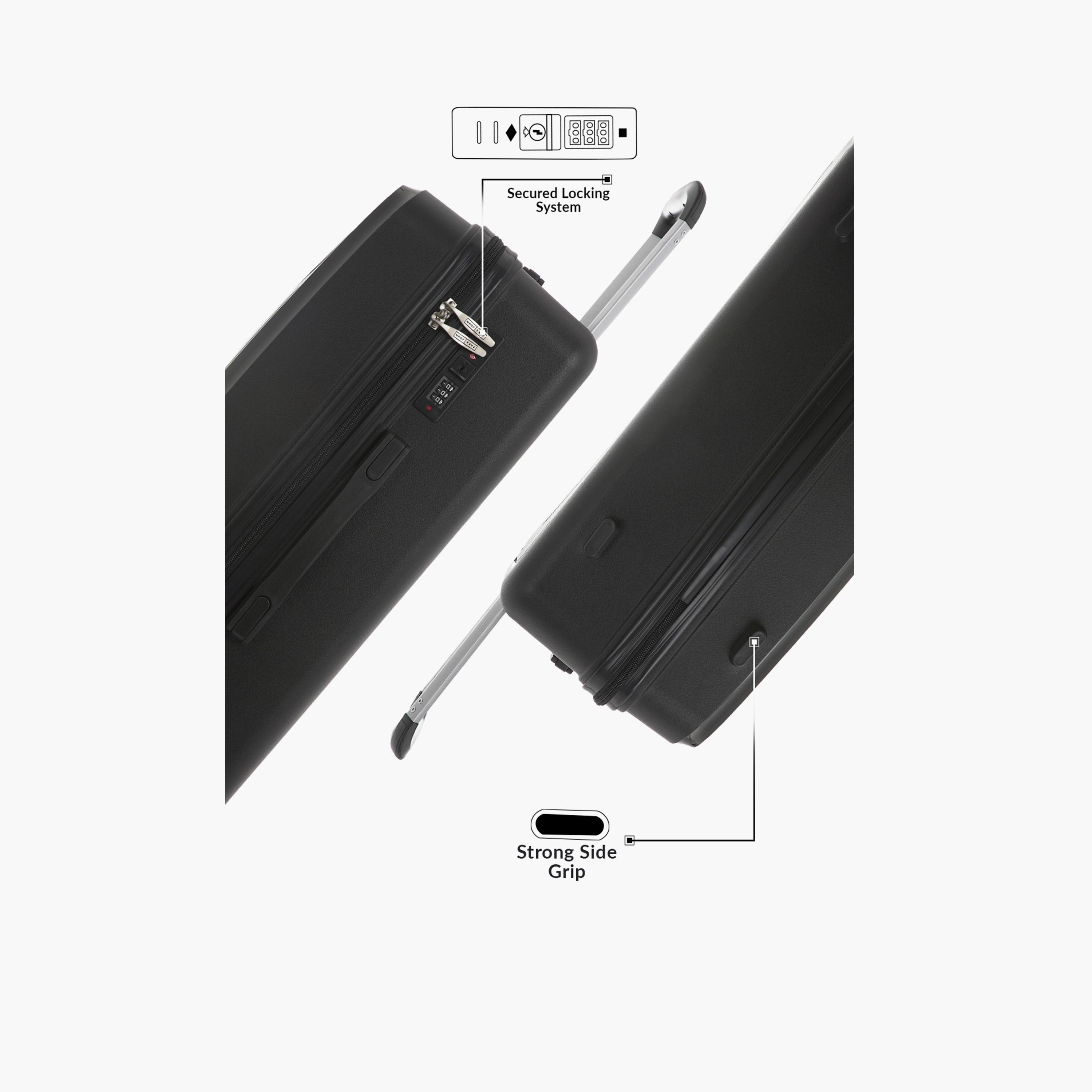 Para John Set of 3 Polypropylene Hard Sided 4-Wheeler Spinner Trolley Bag with TSA Lock-travel-luggagesandbags-luggage-image-5