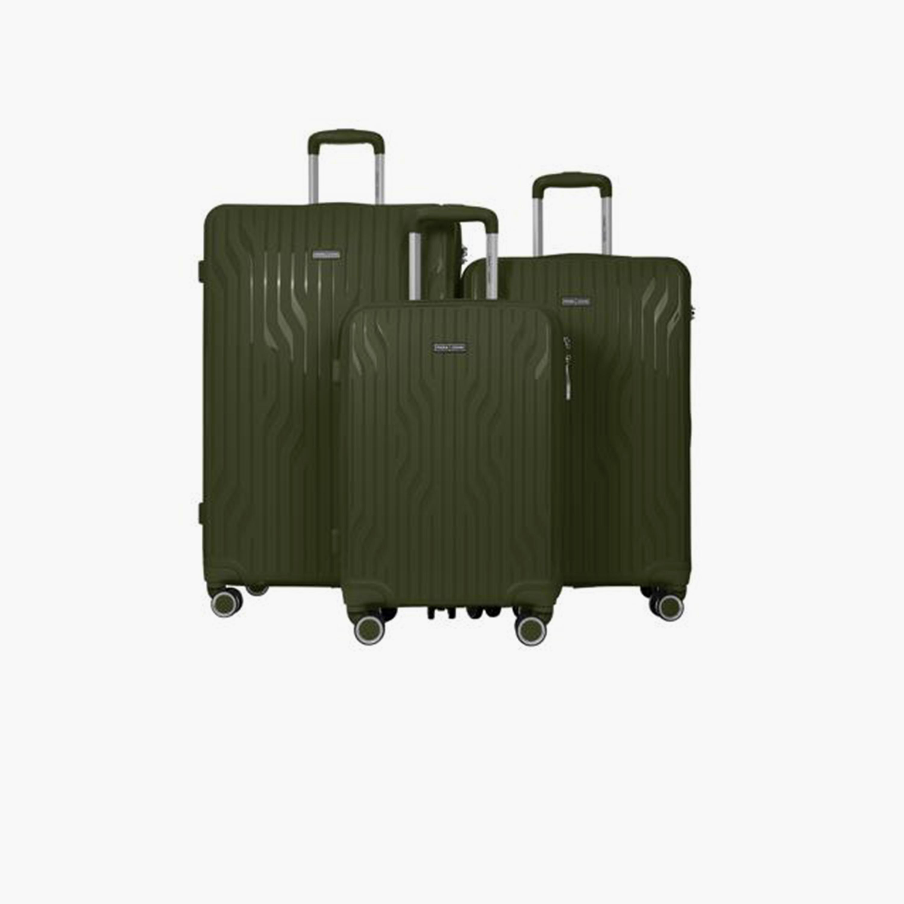 Para John Set of 3 Polypropylene Hard Sided 4-Wheeler Spinner Trolley Bag with TSA Lock-travel-luggagesandbags-luggage-image-6