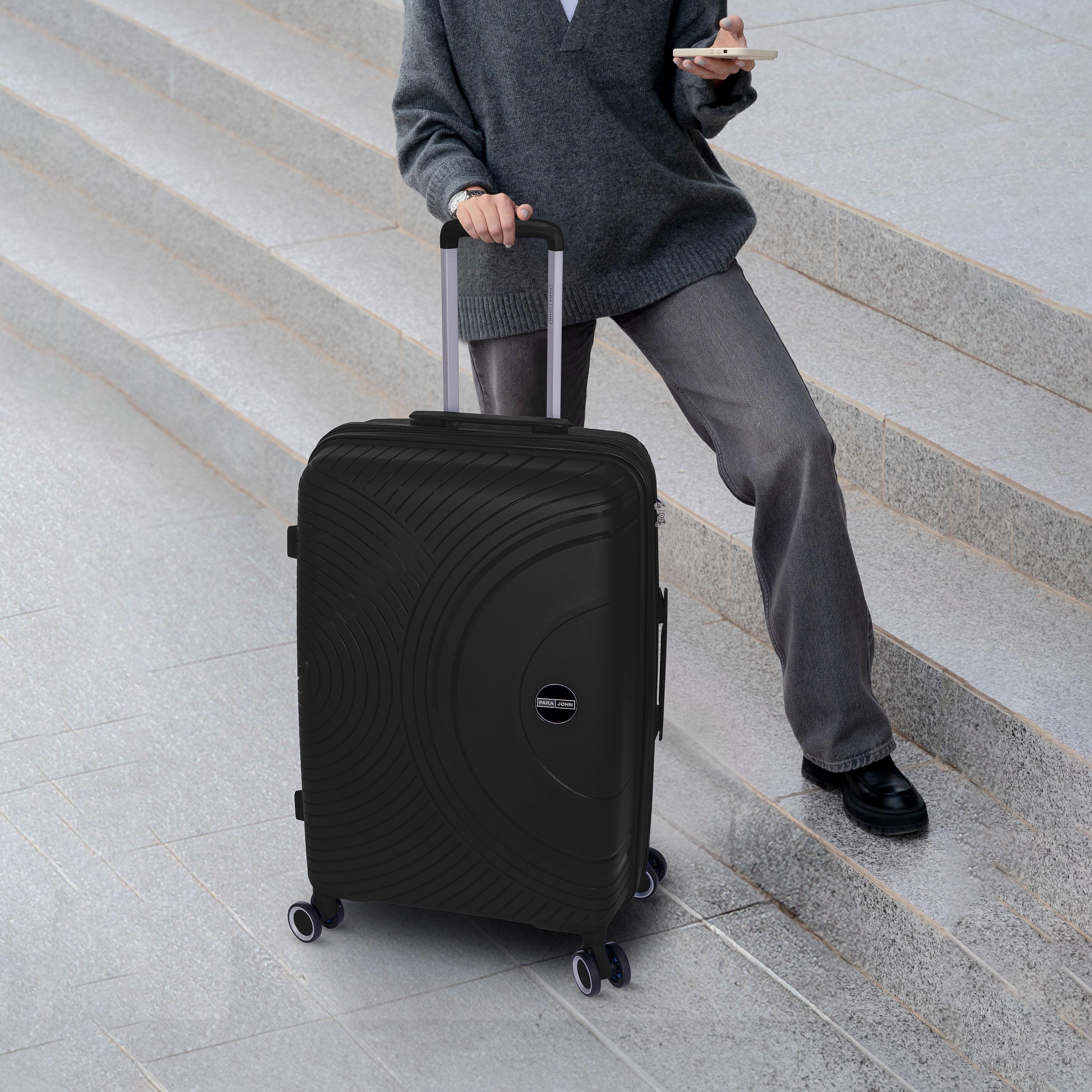 Para John Set of 3 Polypropylene Hard Sided 4-Wheeler Spinner Trolley Bag with TSA Lock-travel-luggagesandbags-luggage-image-15