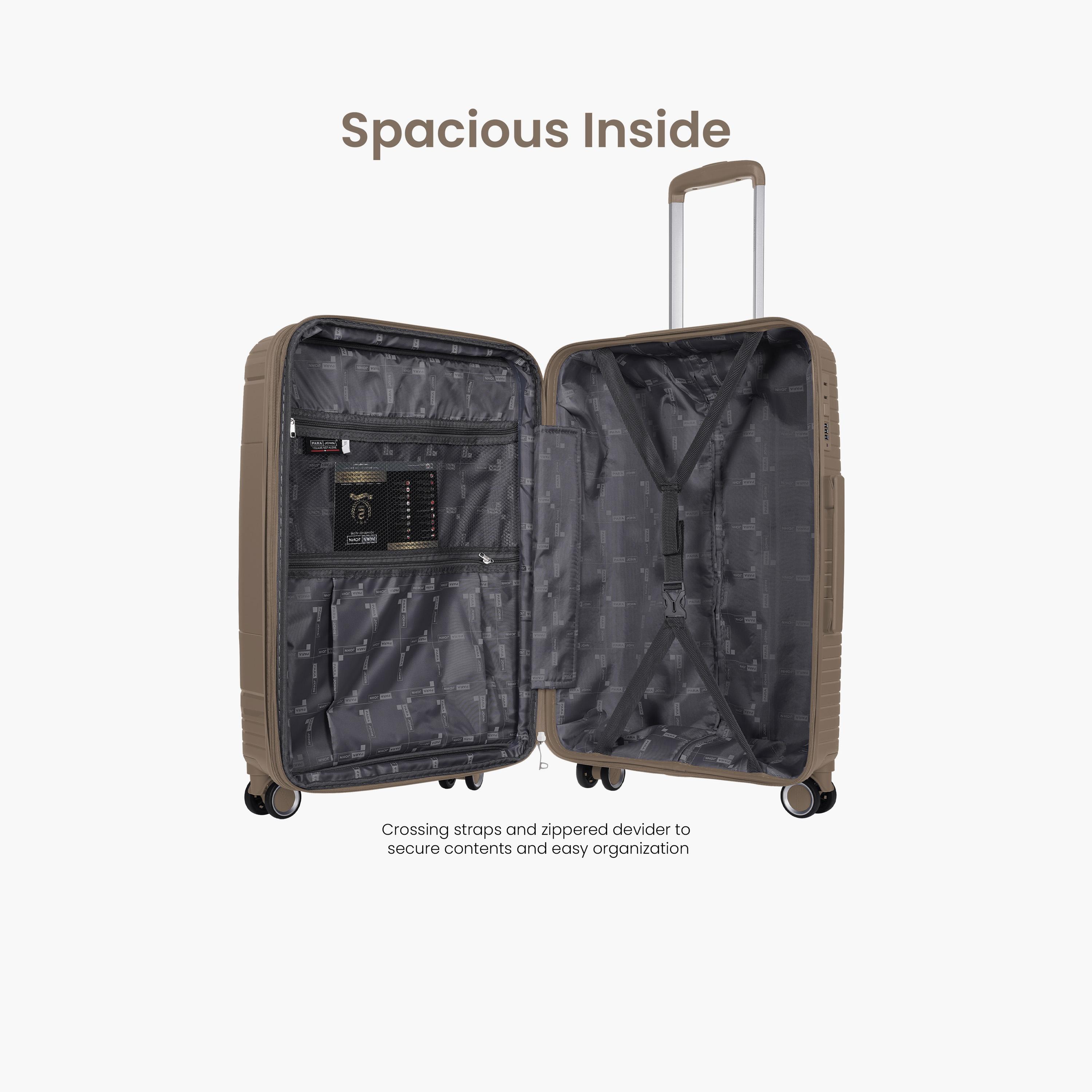 Para John Set of 3 Polypropylene Hard Sided 4-Wheeler Spinner Trolley Bag with TSA Lock-travel-luggagesandbags-luggage-image-20