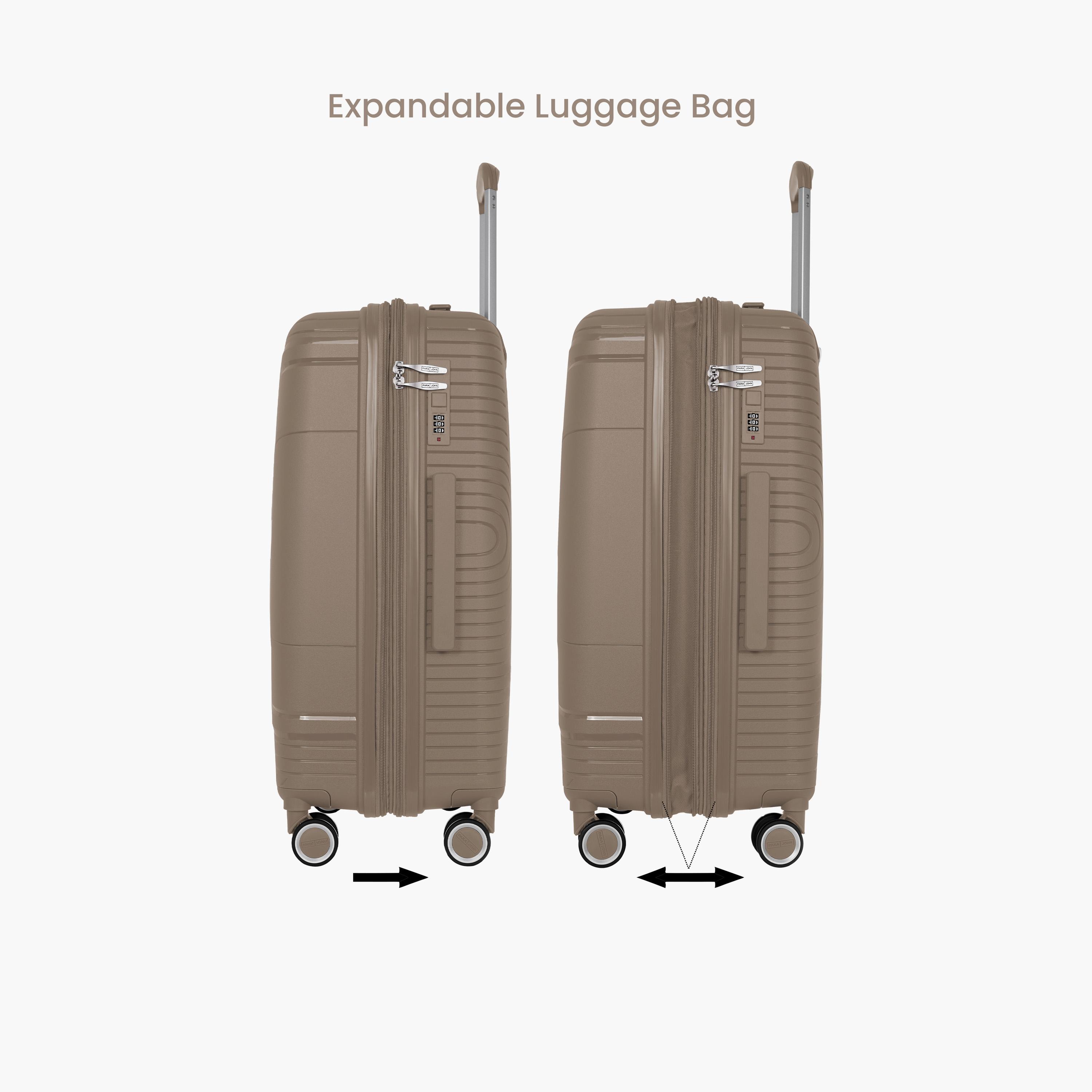 Para John Set of 3 Polypropylene Hard Sided 4-Wheeler Spinner Trolley Bag with TSA Lock-travel-luggagesandbags-luggage-image-21