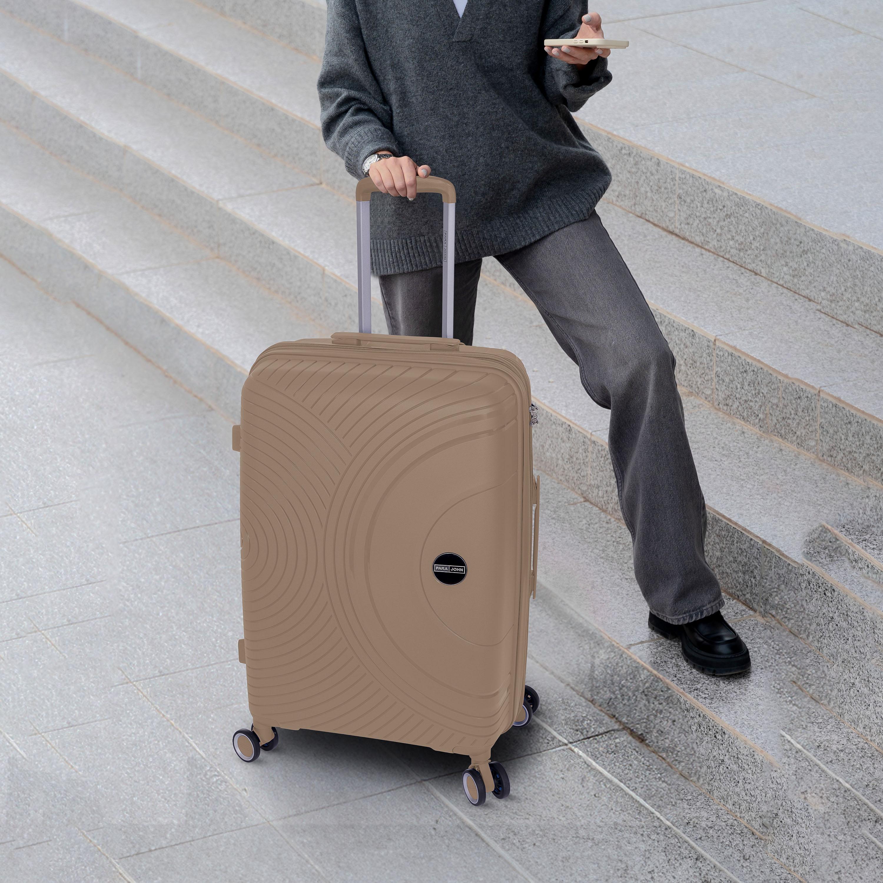 Para John Set of 3 Polypropylene Hard Sided 4-Wheeler Spinner Trolley Bag with TSA Lock-travel-luggagesandbags-luggage-image-22