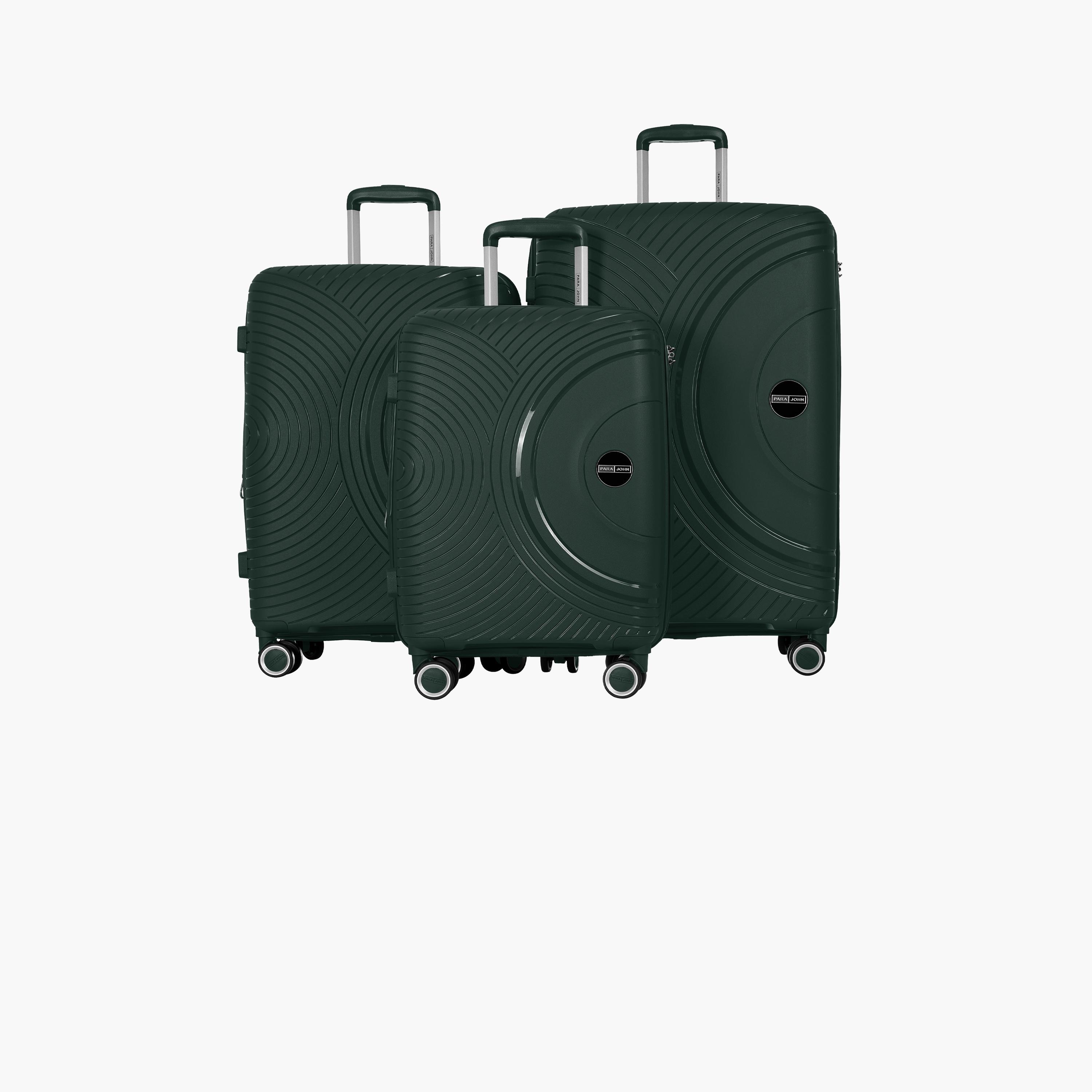 Para John Set of 3 Polypropylene Hard Sided 4-Wheeler Spinner Trolley Bag with TSA Lock-travel-luggagesandbags-luggage-image-24